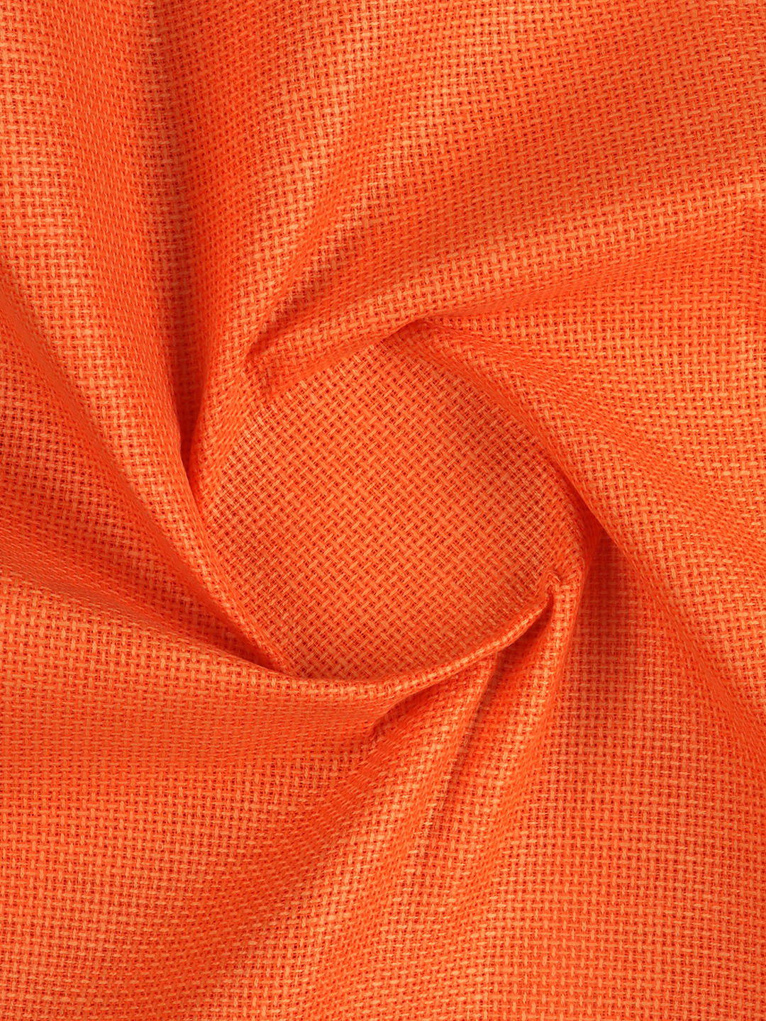 Men Cotton Rich Self Design Shirt Fabric Orange High Style
