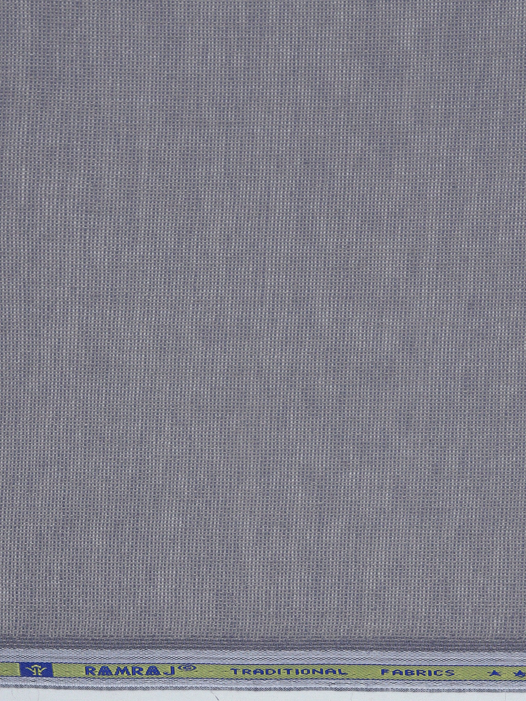 Cotton Rich Self Design Greyish Blue Shirt Fabric High Style