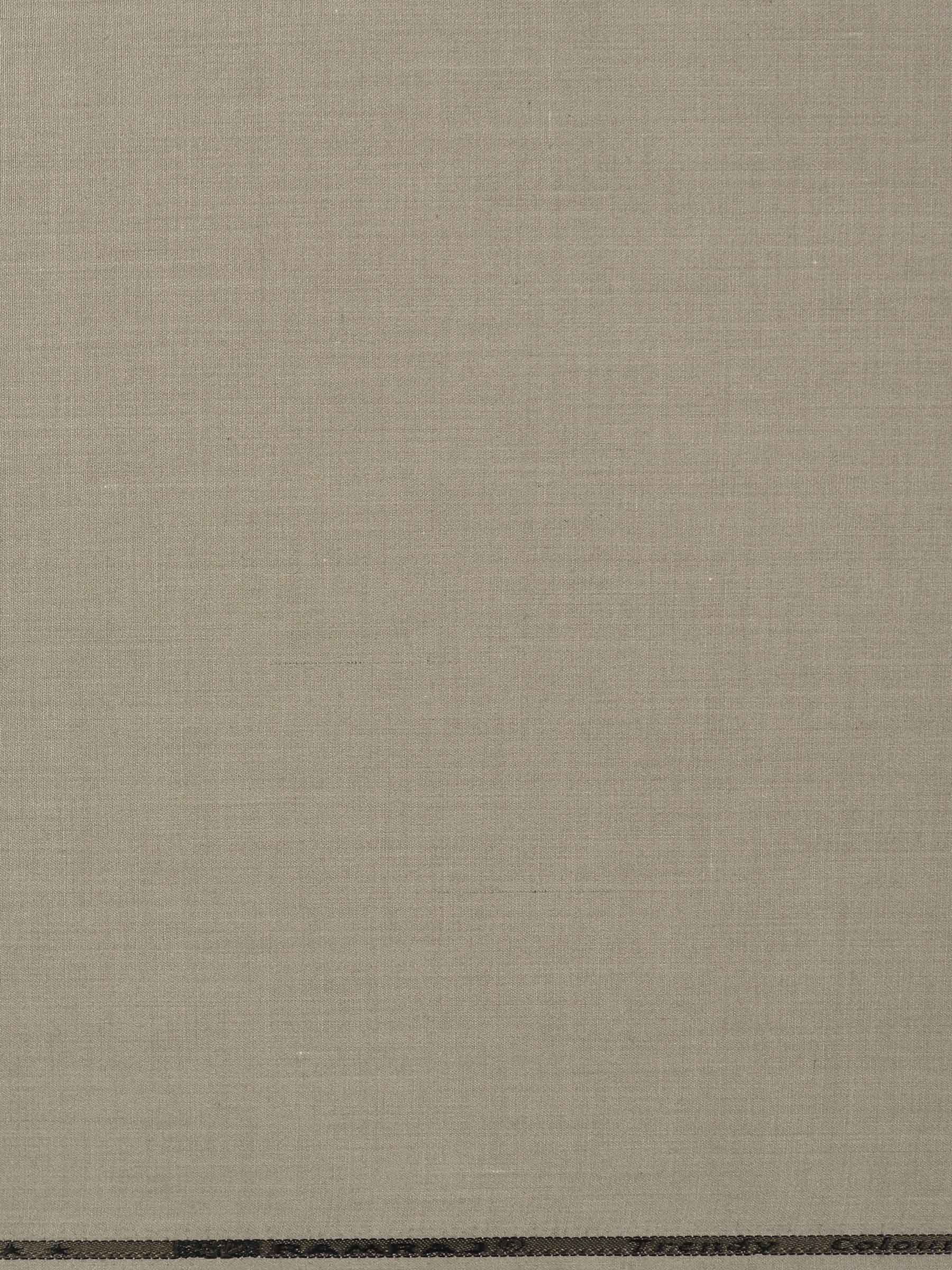 Cotton Blended Grey Plain Shirt Fabric Elight Gold-Zoom view