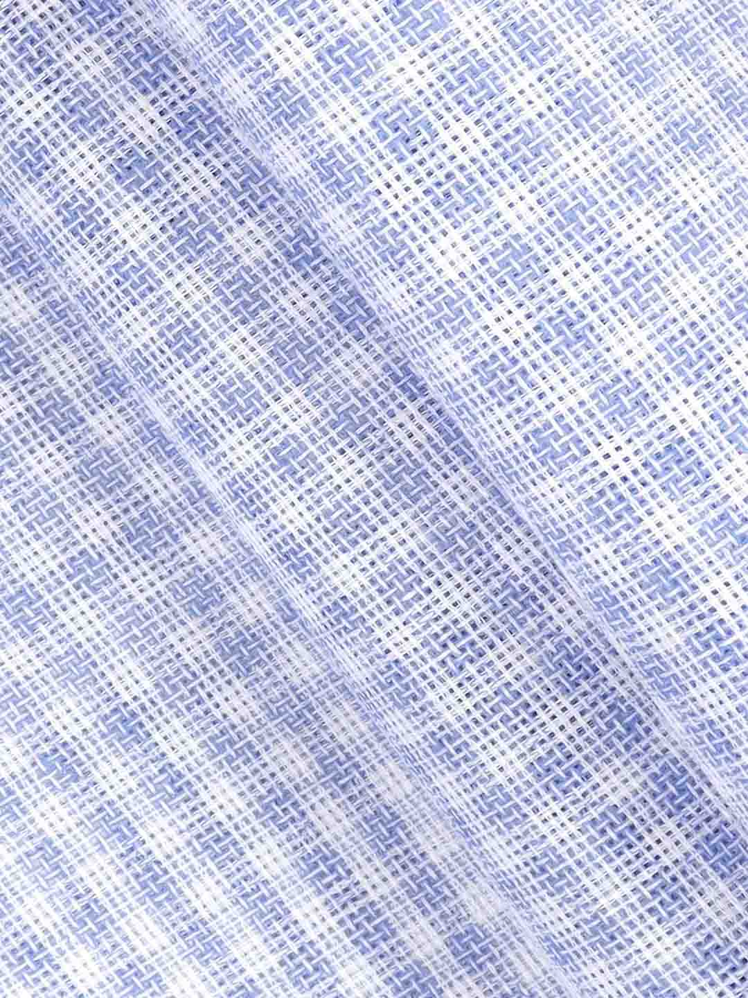 Mens Cotton Rich Checked Shirt Fabric Blue High Style