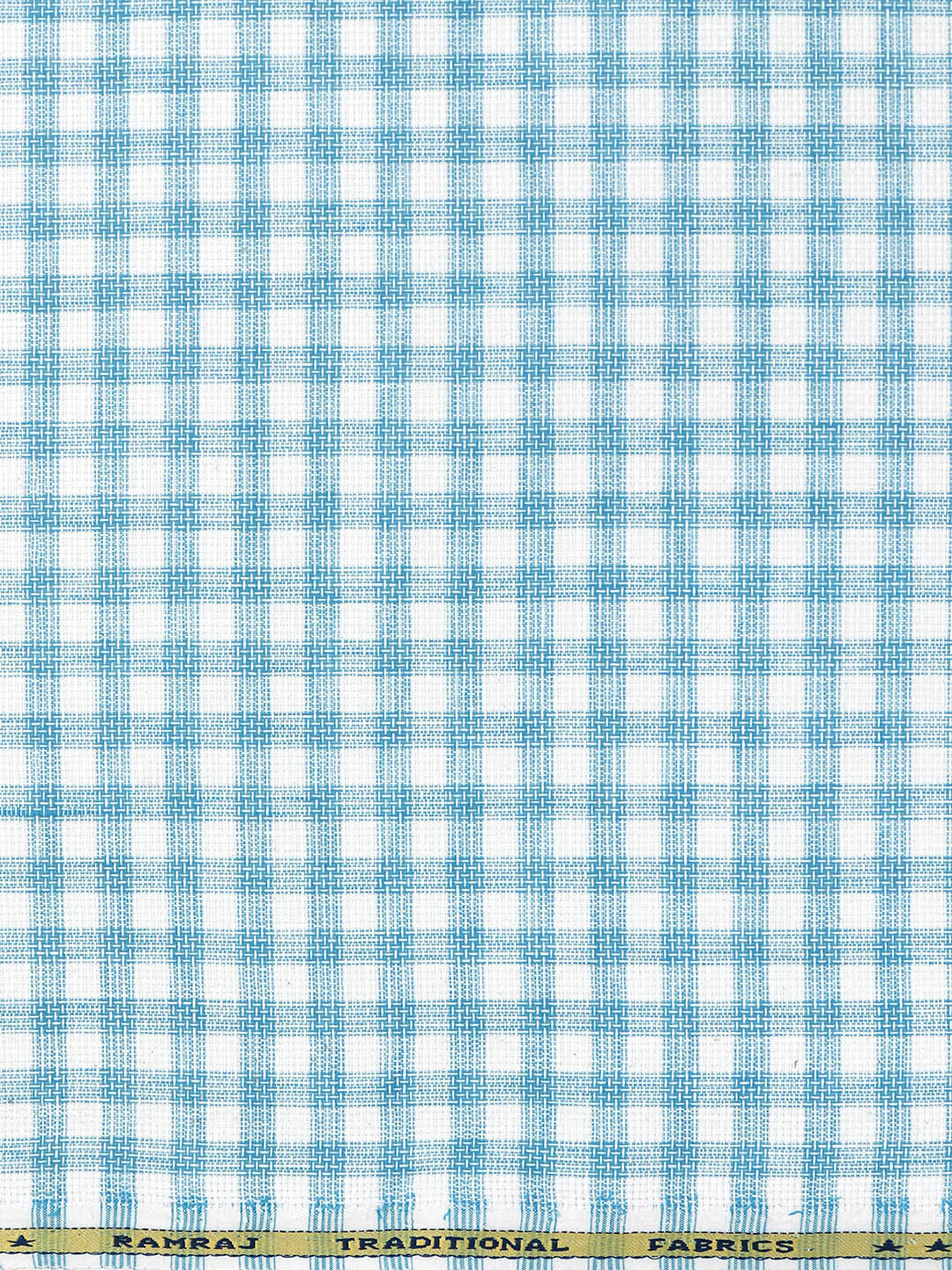 Men Cotton Rich Checked Shirt Fabric Blue High Style