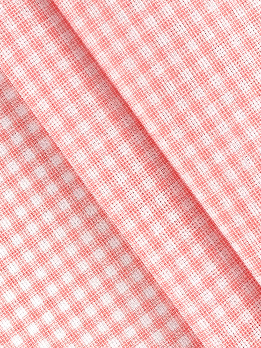 Men Cotton Rich Checked Shirt Fabric Pink High Style