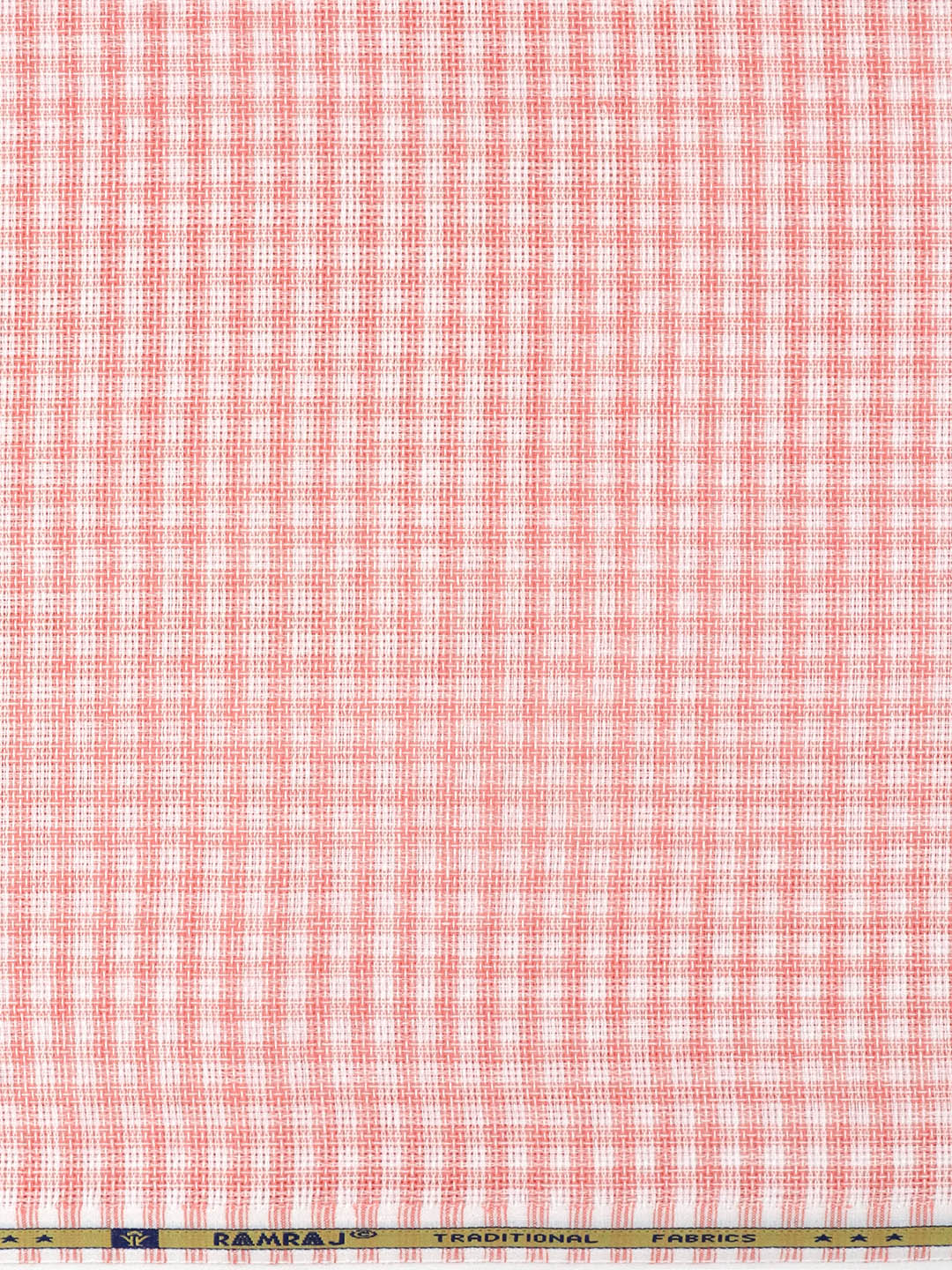 Men Cotton Rich Checked Shirt Fabric Pink High Style