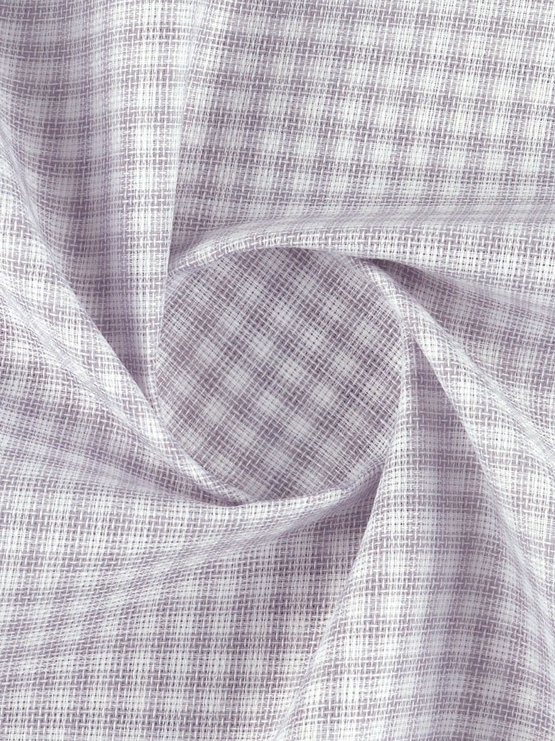 Men Cotton Rich Checked Shirt Fabric Greyish White High Style