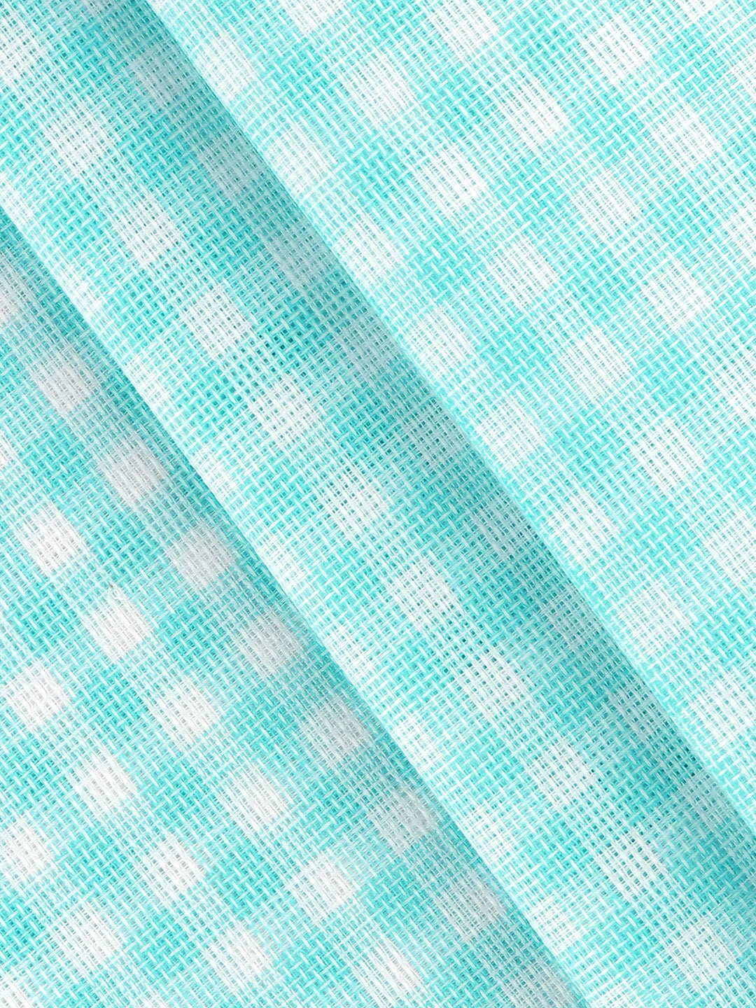 Cotton Rich Mint Green with White Checked Shirt Fabric High Style