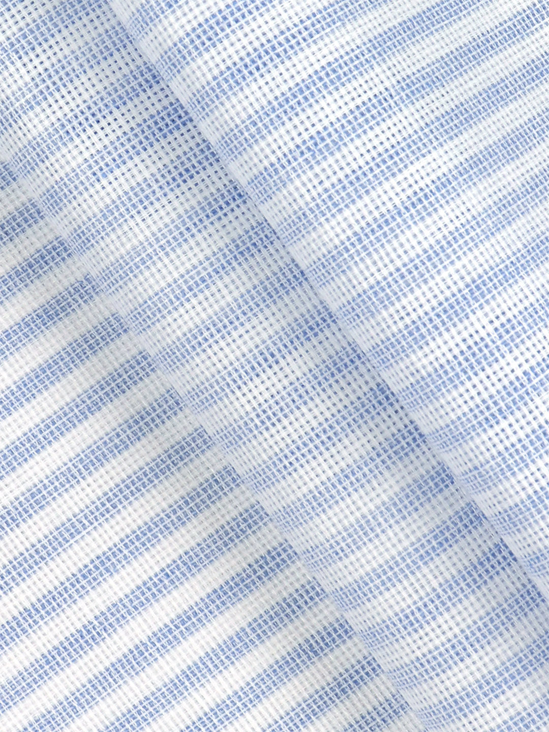 Men Cotton Rich Striped Shirt Fabric Blue High Style