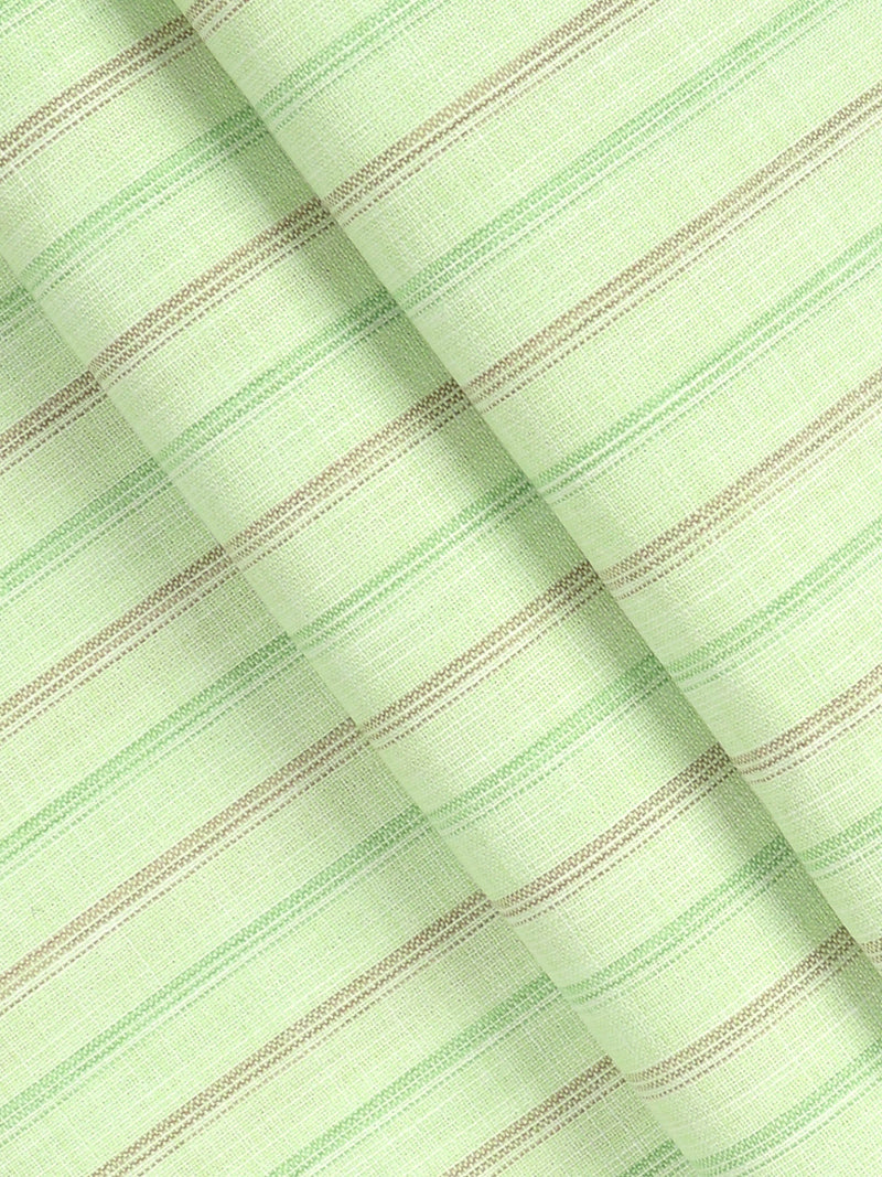 Cotton Colour Stripe Shirt Fabric Green High Style