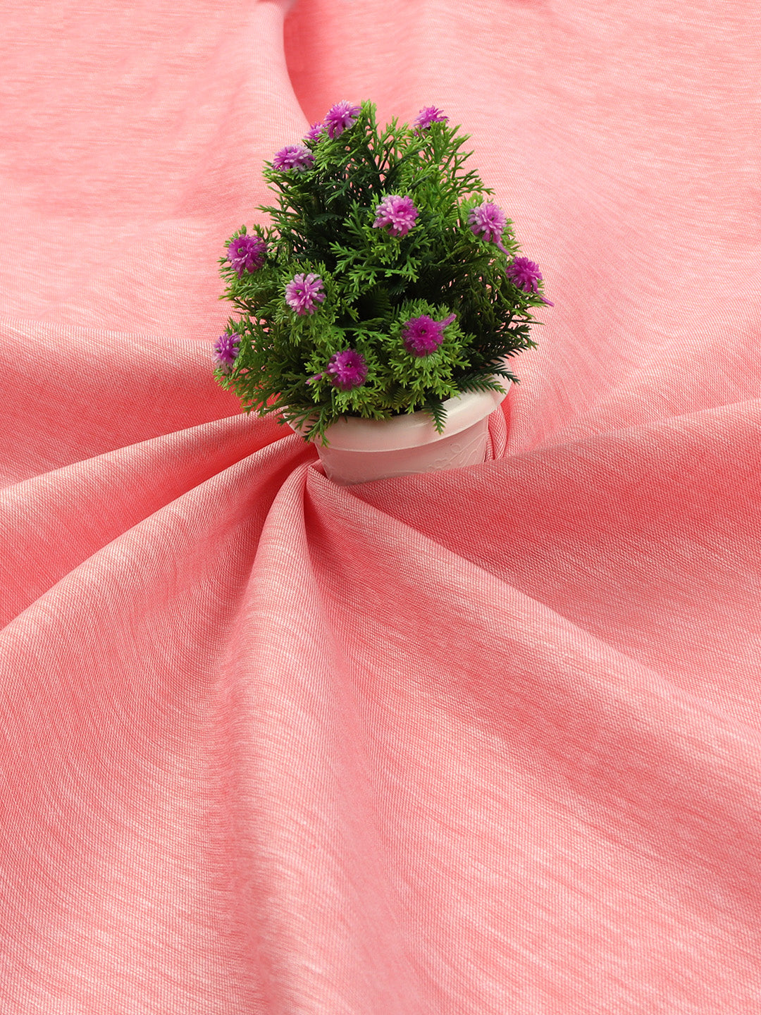 Cotton Colour Plain Shirt Fabric Pink Galaxy Art-Close view