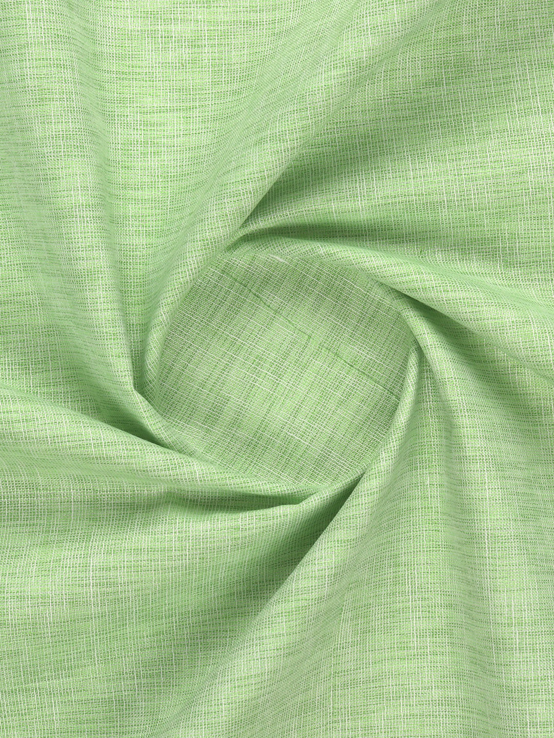 Men Cotton Blend Self Design Shirt Fabric Green Elight Gold