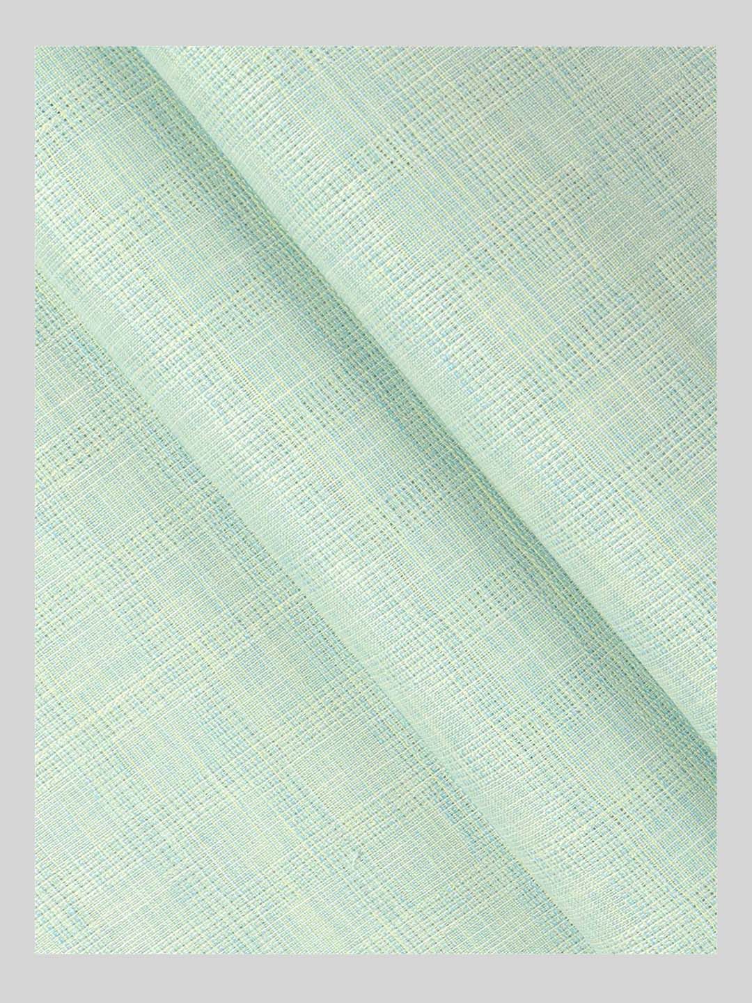 Cotton Rich Lite Green Checked Shirt Fabric _Galaxy Art