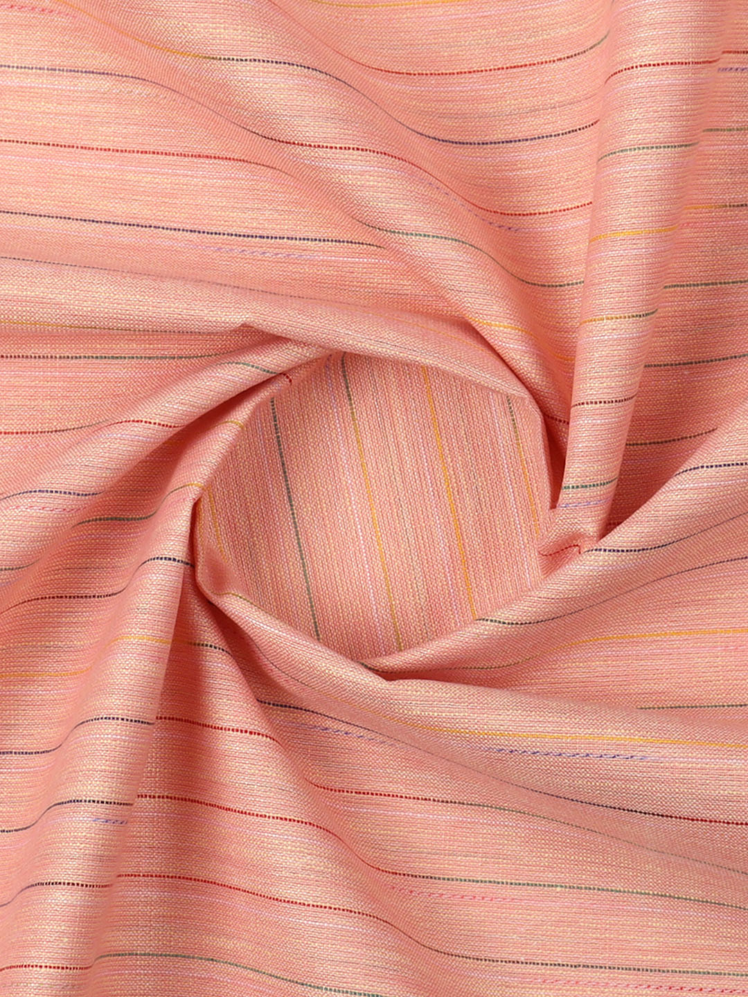 Cotton Striped Pink Colour Shirting Fabric Galaxy Art