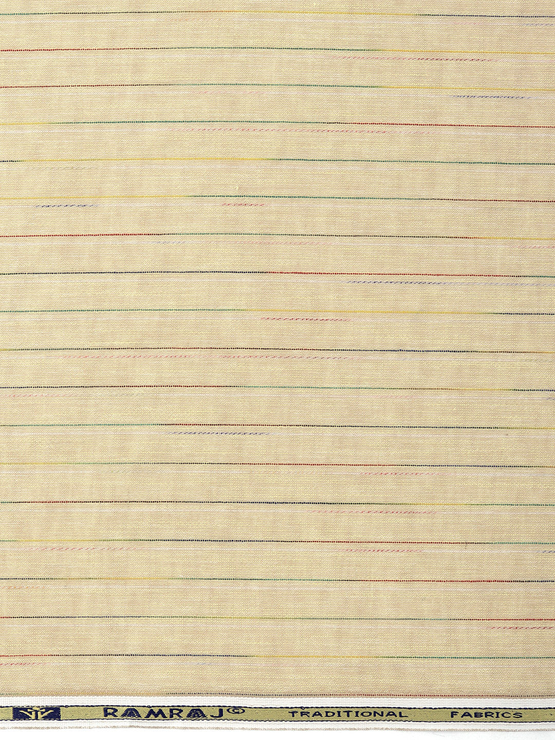 Cotton Striped Sandal Colour Shirting Fabric Galaxy Art