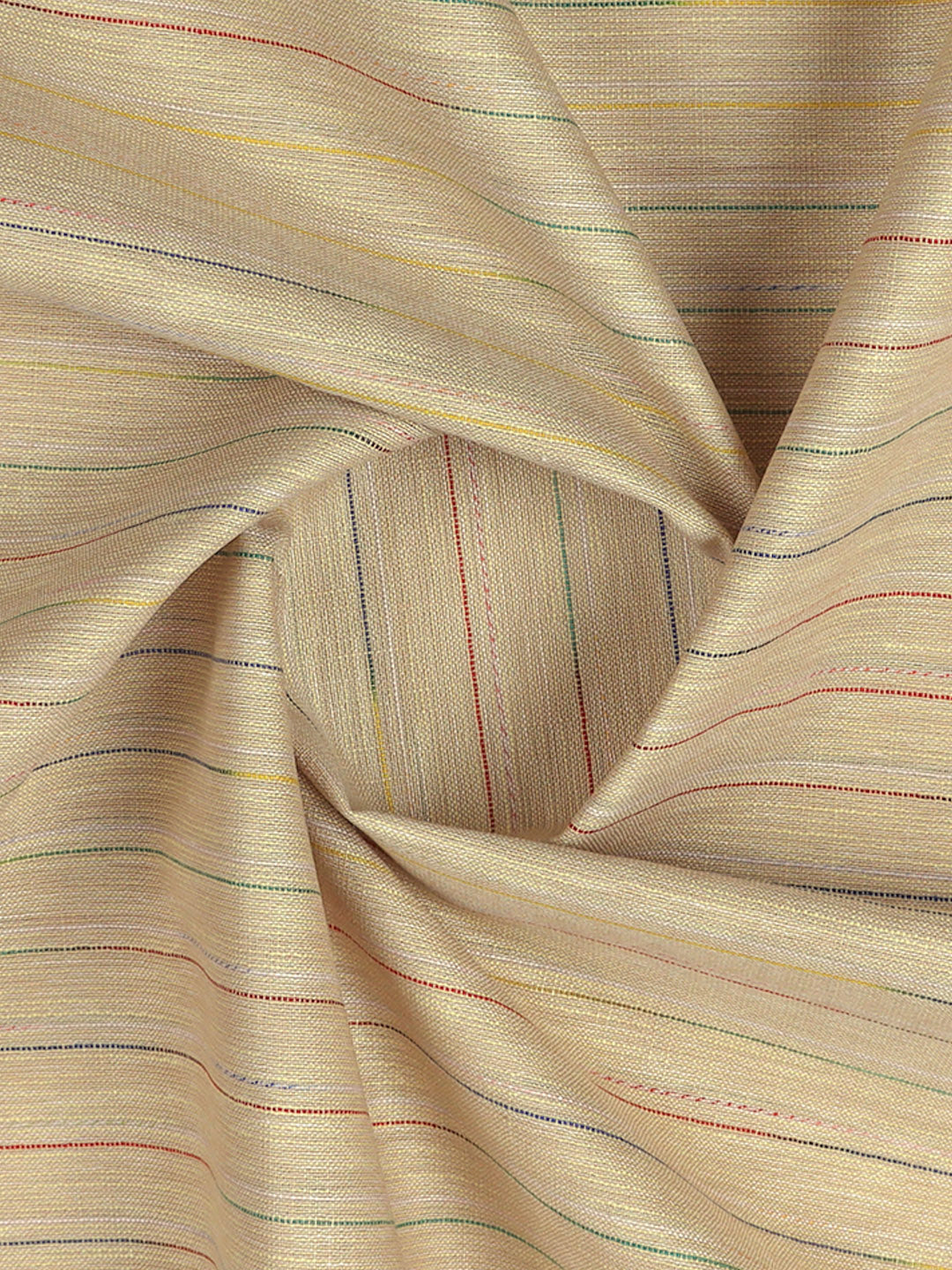 Cotton Striped Sandal Colour Shirting Fabric Galaxy Art