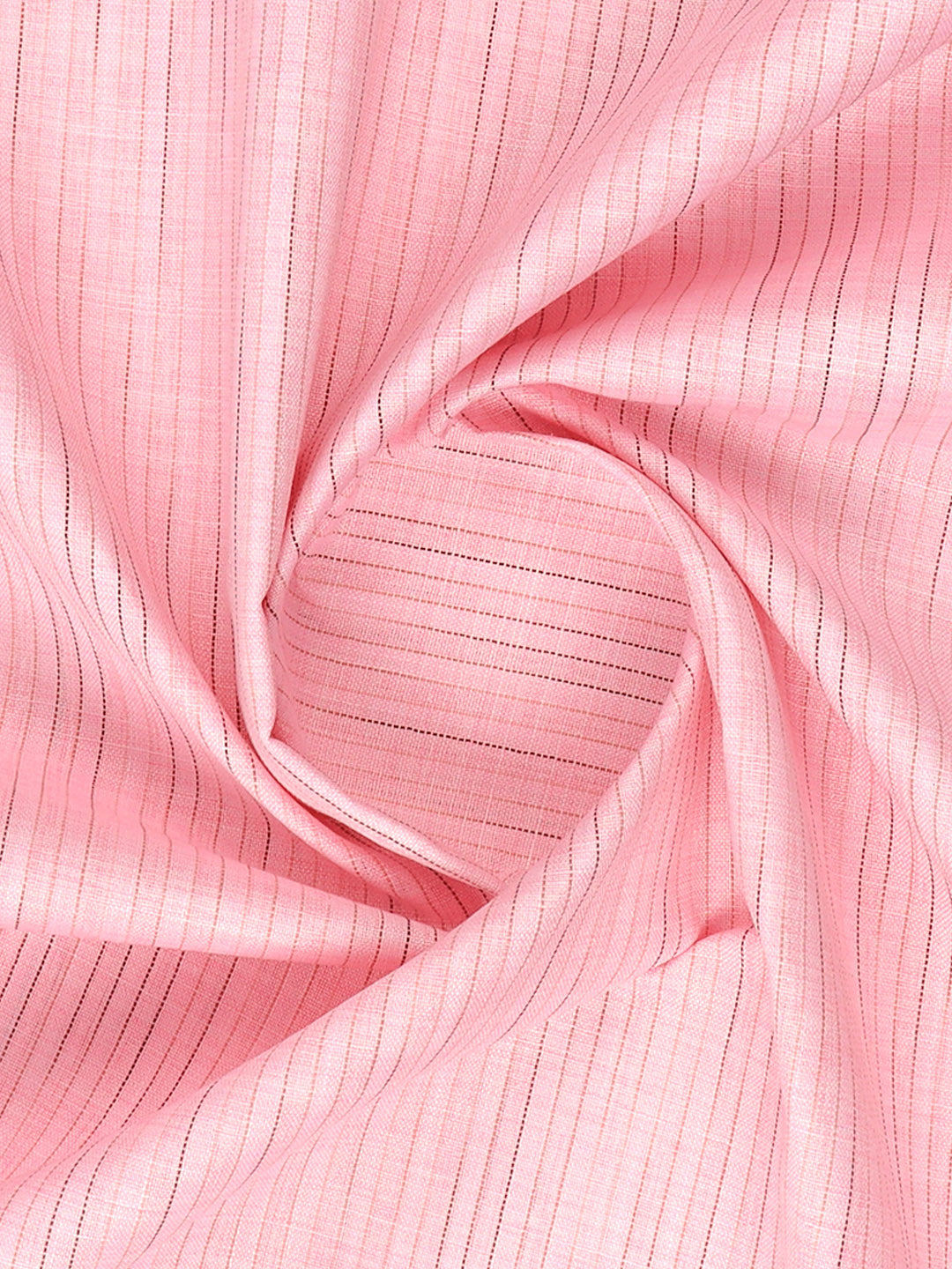 Mens Cotton Rich Striped Shirting Fabric Pink Galaxy Art