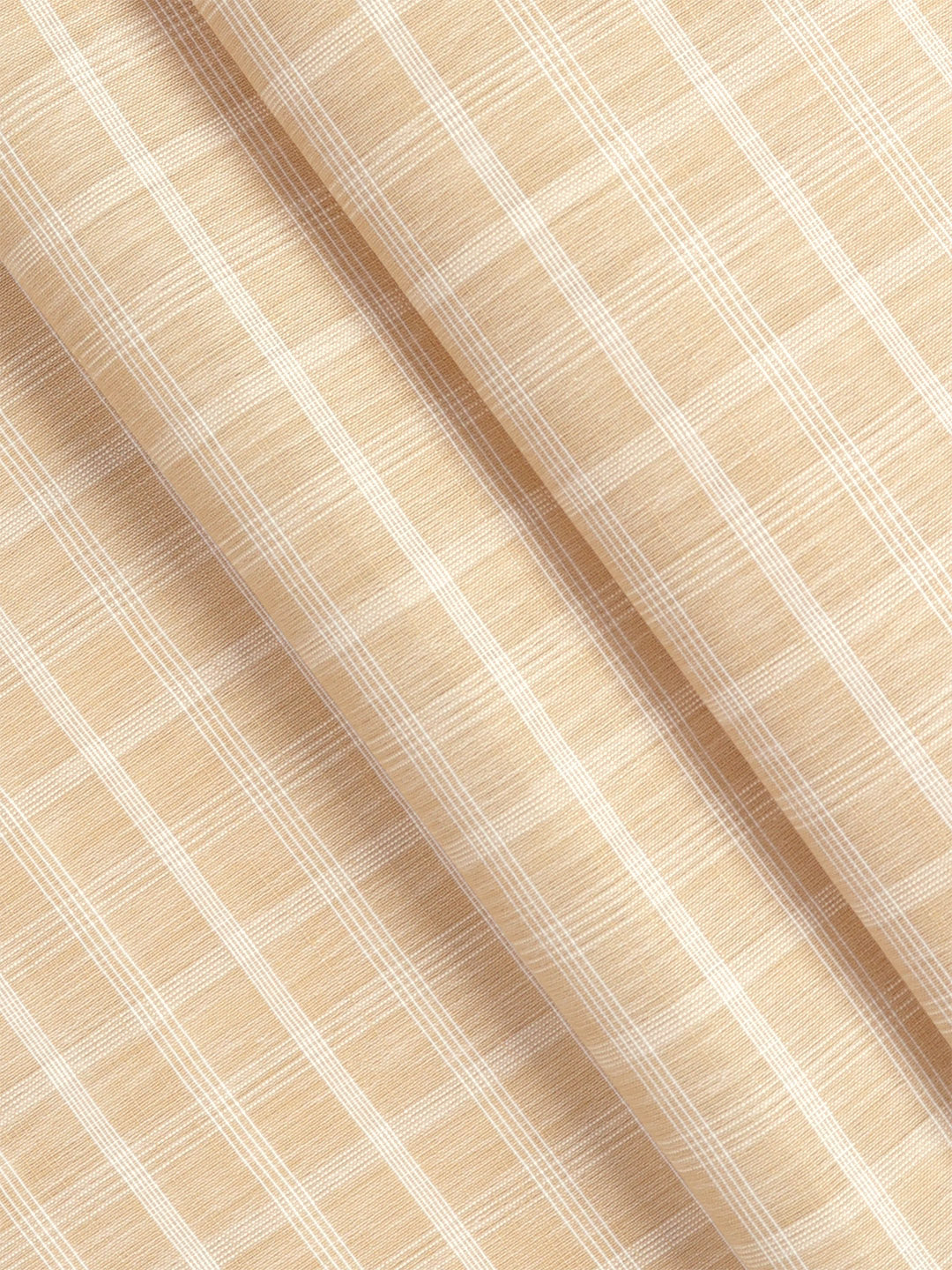Cotton Checks Sandal Colour Traditional Shirting Fabric High Style