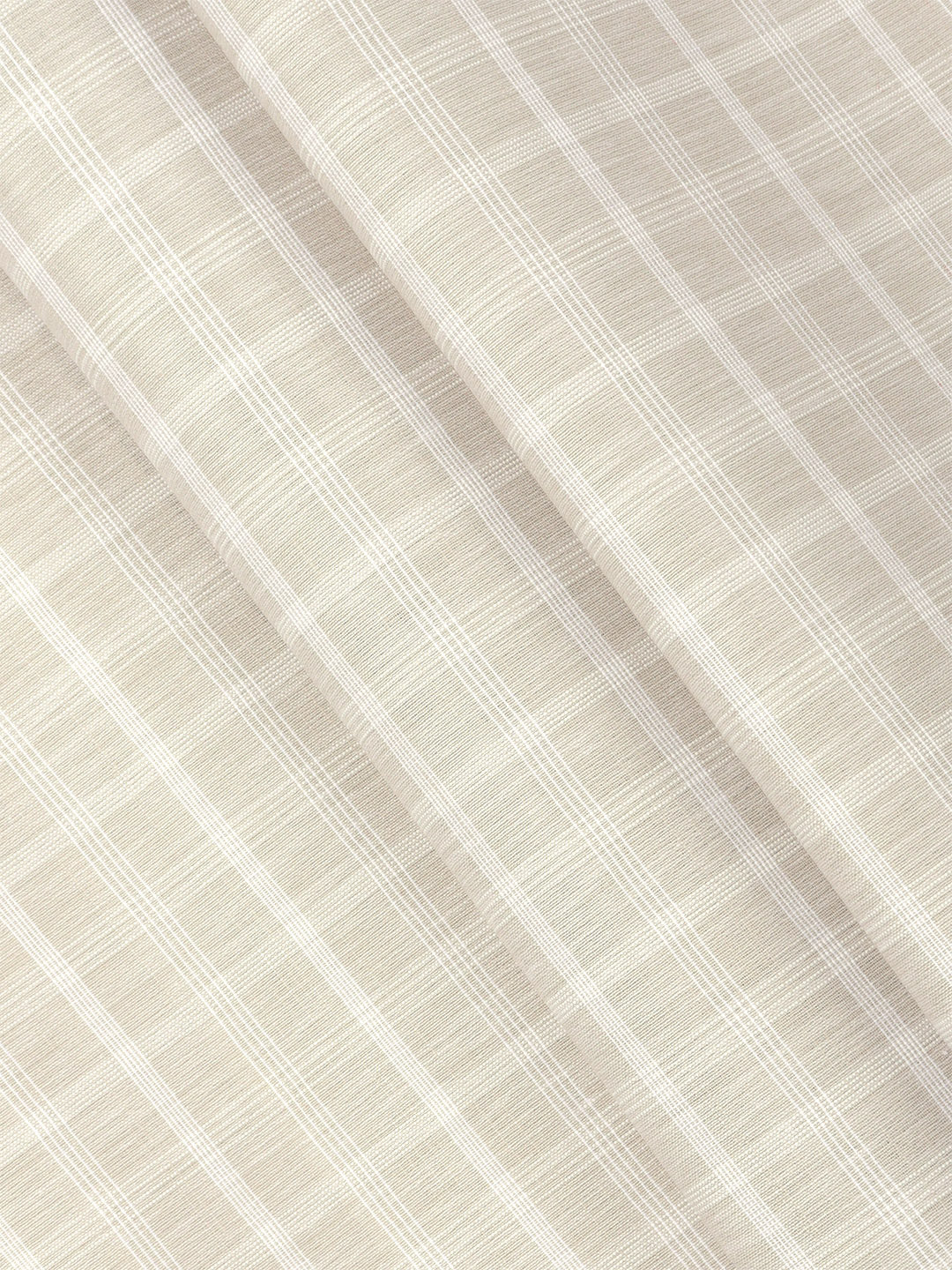 Cotton Checks Sandal Colour Traditional Shirting Fabric High Style