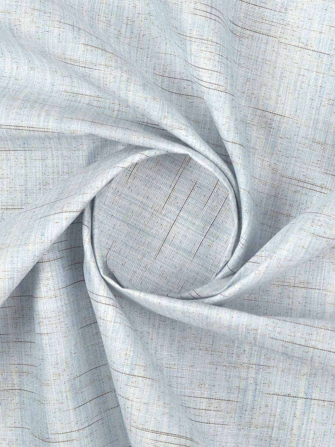 Cotton Rich Blue Self Design Shirt Fabric - Galaxy Art