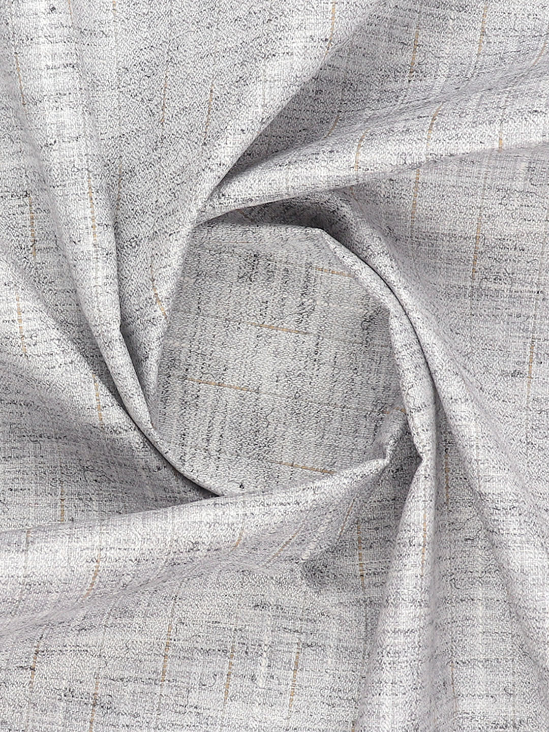 Cotton Rich Grey Self Design Shirt Fabric - Galaxy Art