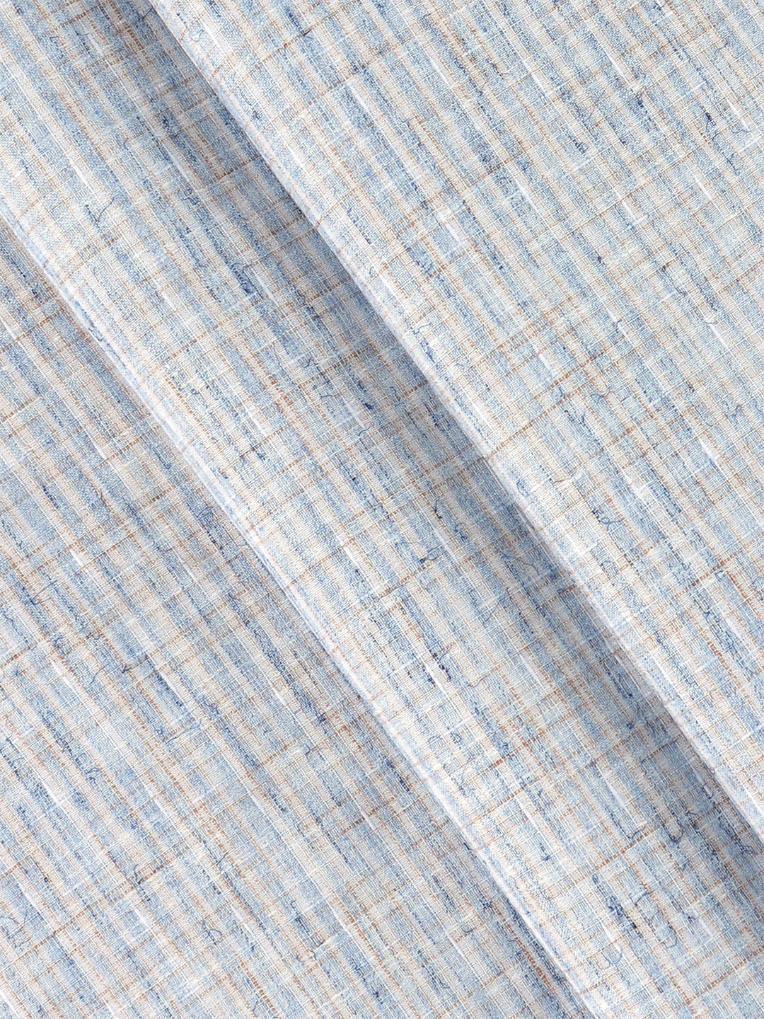 Men Cotton Rich Striped Shirt Fabric Blue High Style