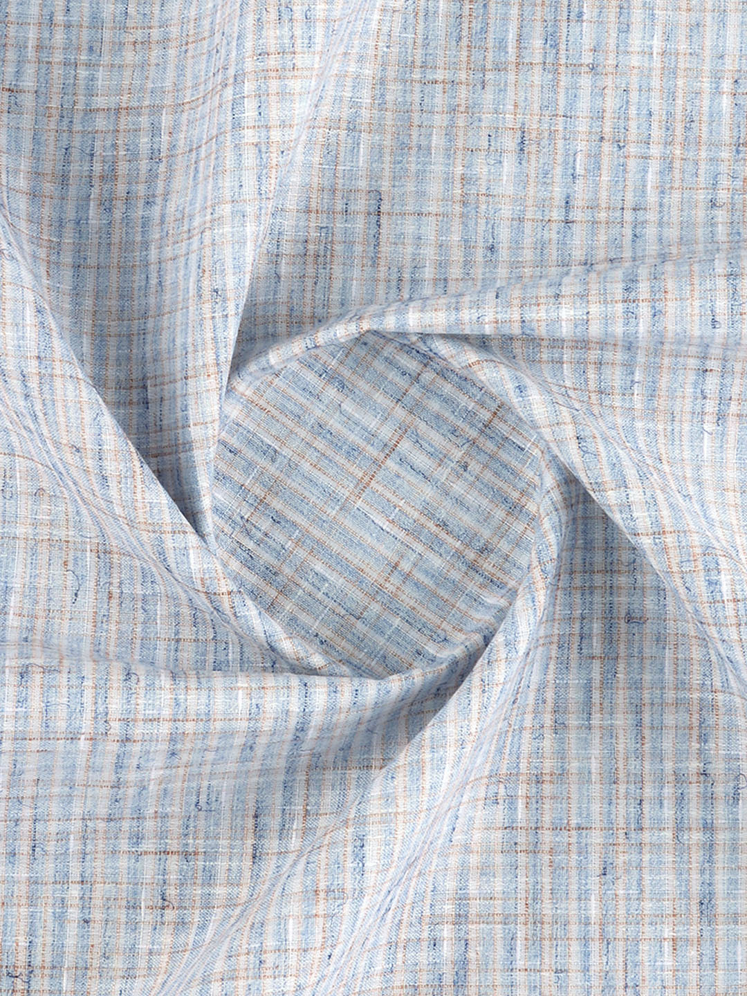 Men Cotton Rich Striped Shirt Fabric Blue High Style