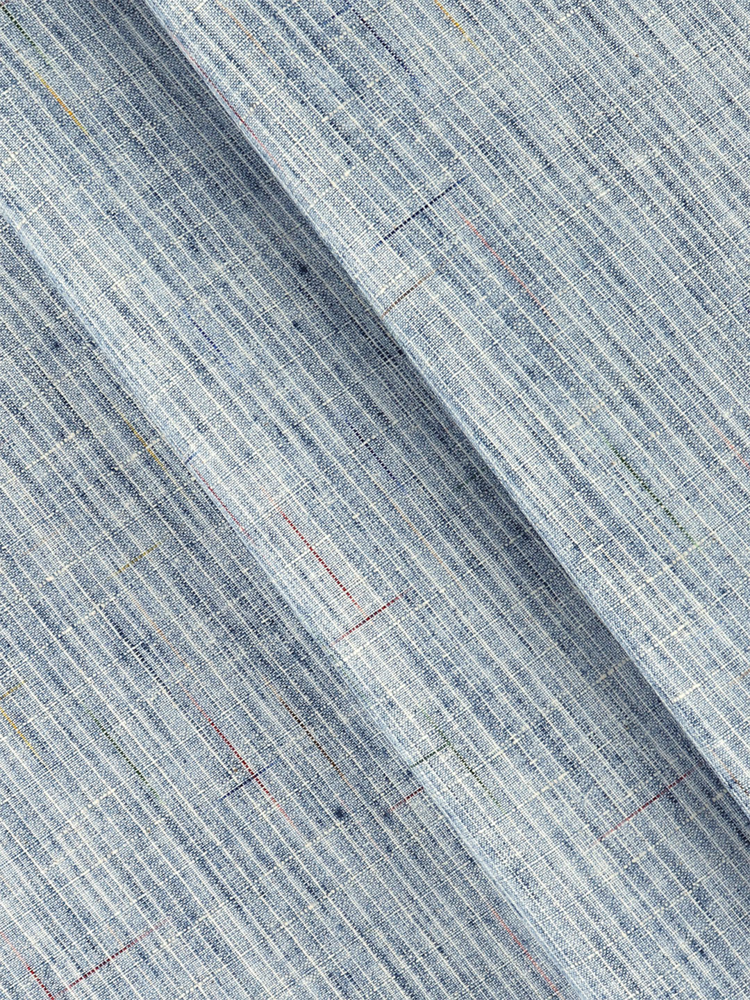 Cotton Rich Self Design Shirt Fabric Blue Galaxy Art