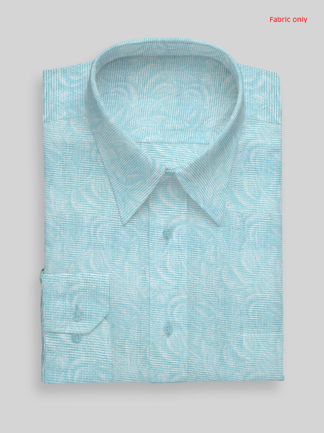 Men Cotton Rich Printed Shirt Fabric Blue Hi Tech