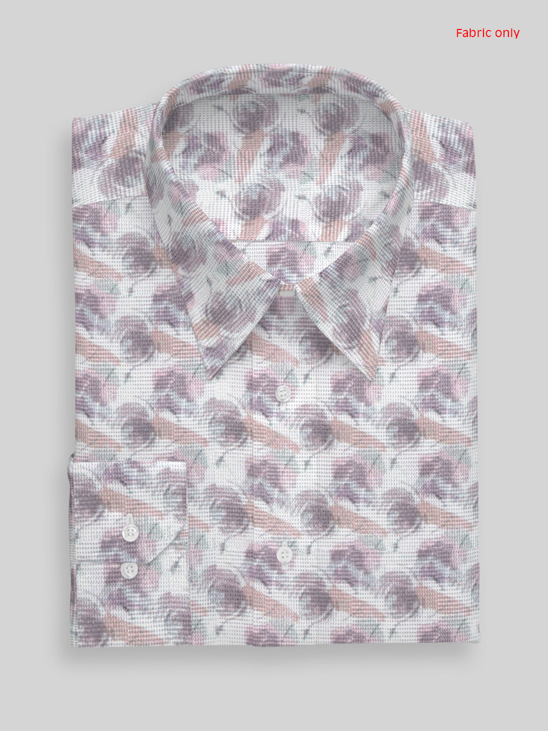 Men Cotton Rich Printed Shirt Fabric Purple Hi Tech