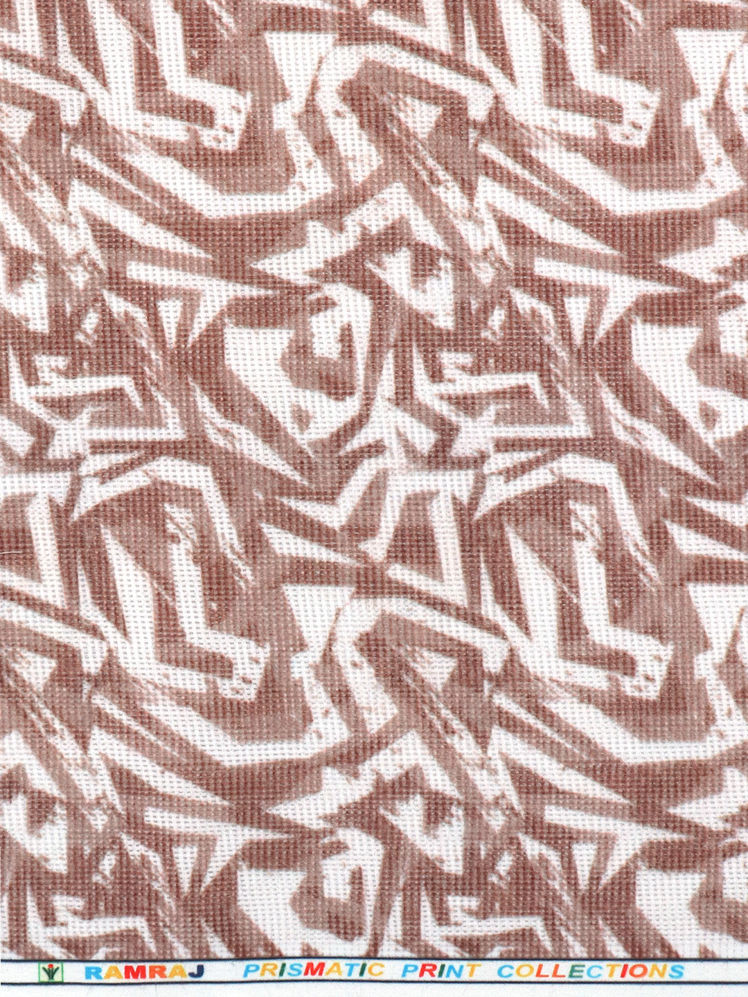 Men Cotton Rich Printed Shirt Fabric Brown Hi Tech