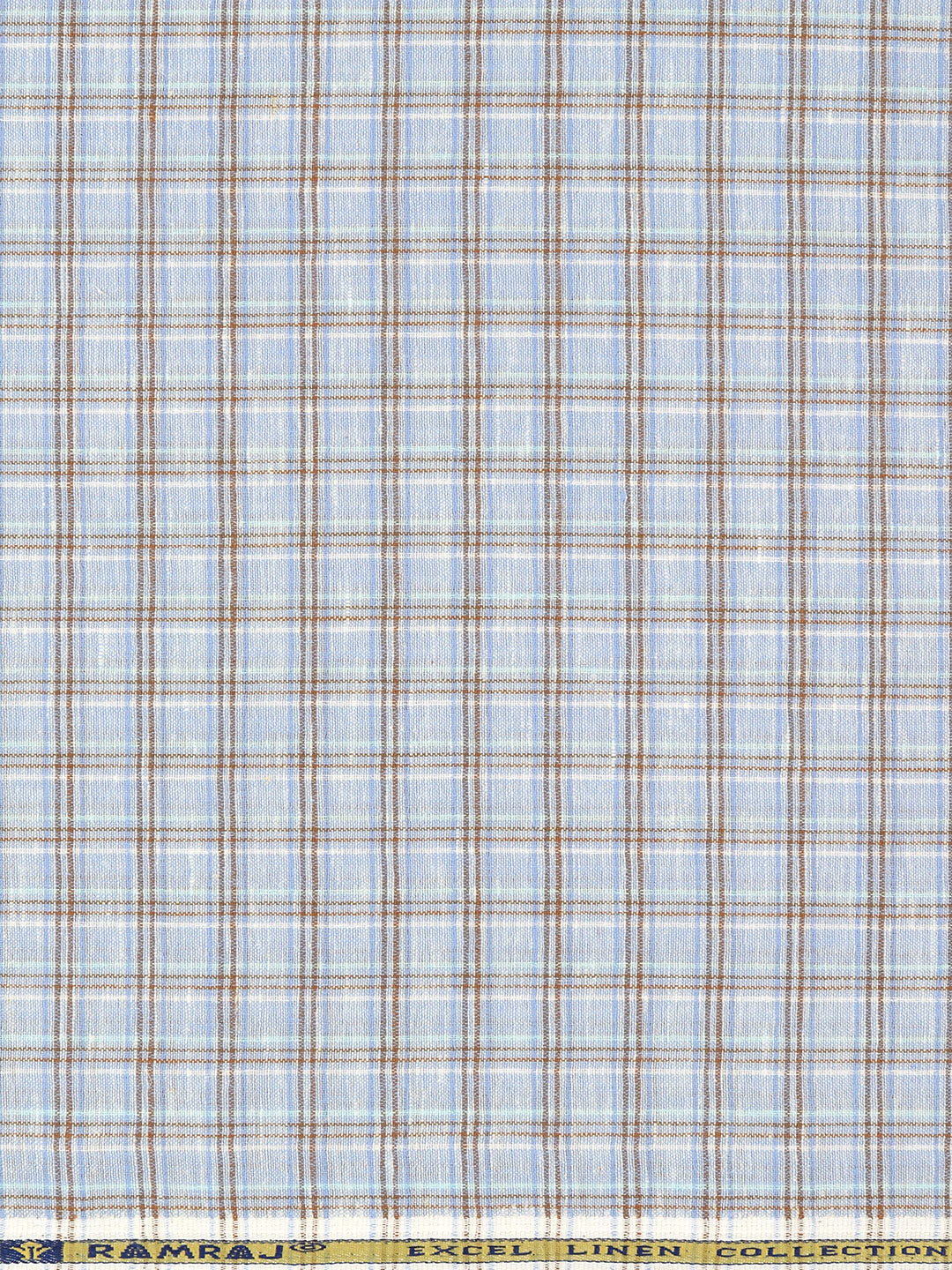 Men Cotton Rich Checked Shirt Fabric Blue Infinity