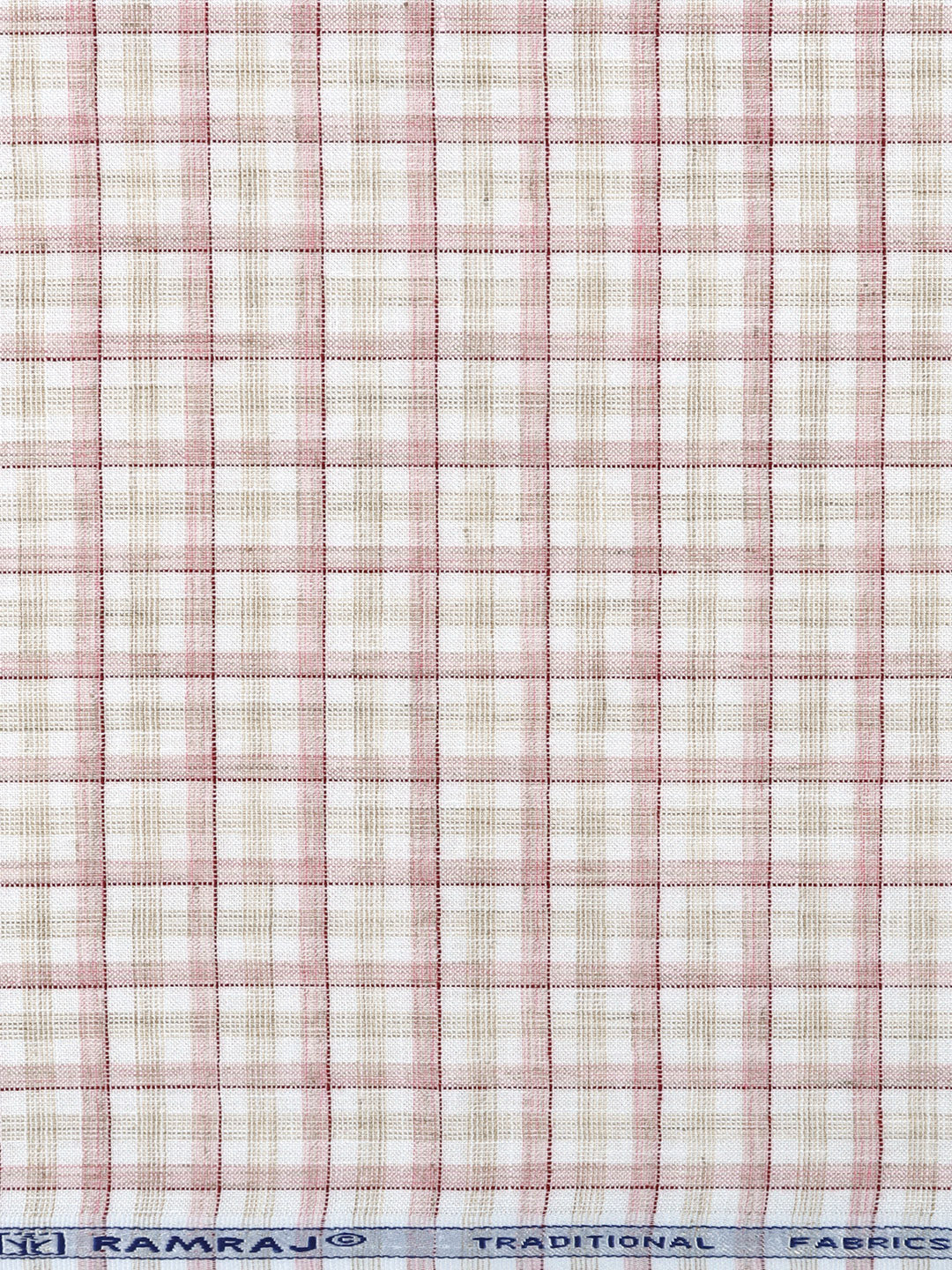 Cotton Rich Checked Maroon Shirt Fabric High Style