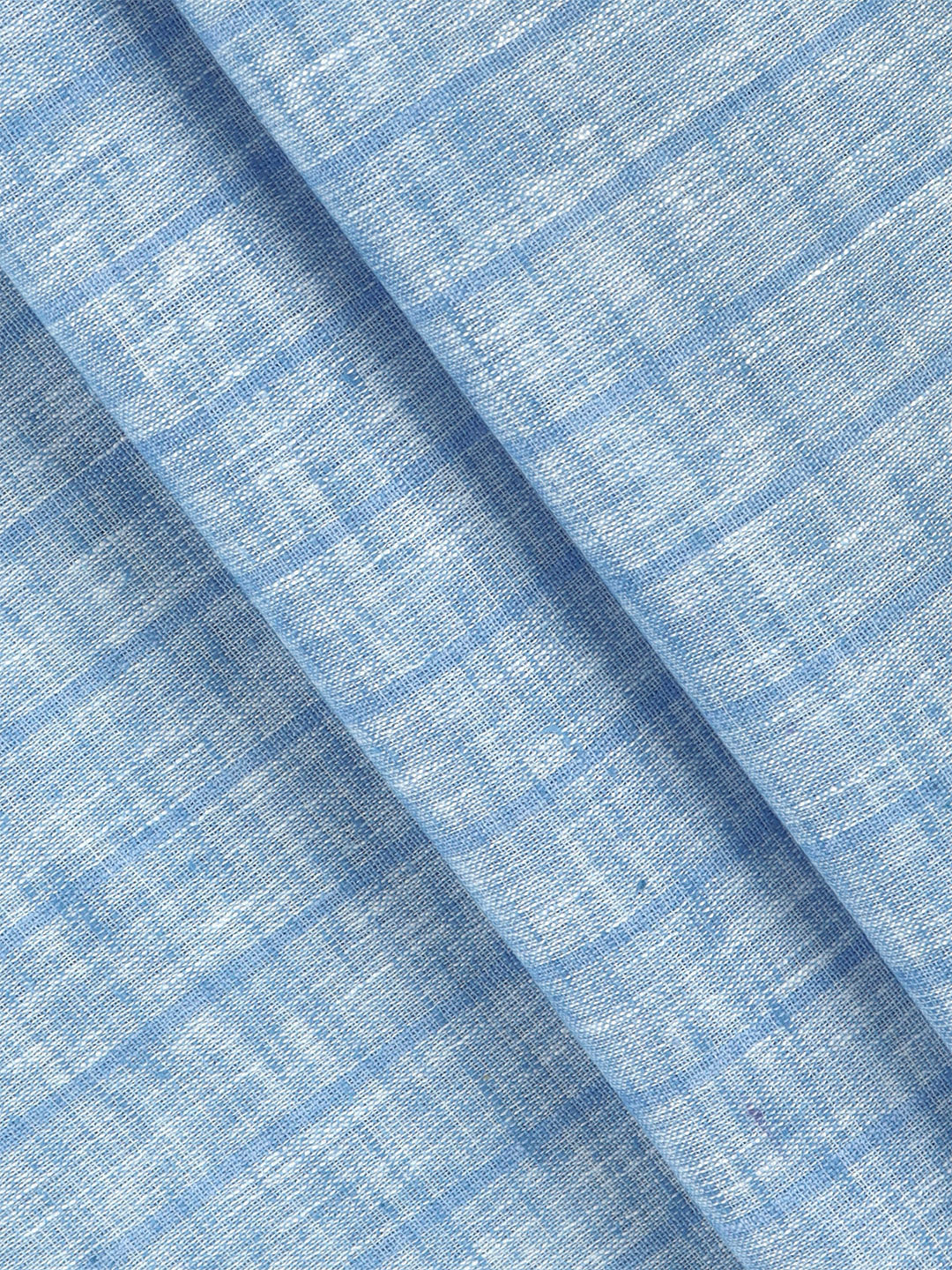 Cotton Rich Blue Striped Shirt Fabric High Style