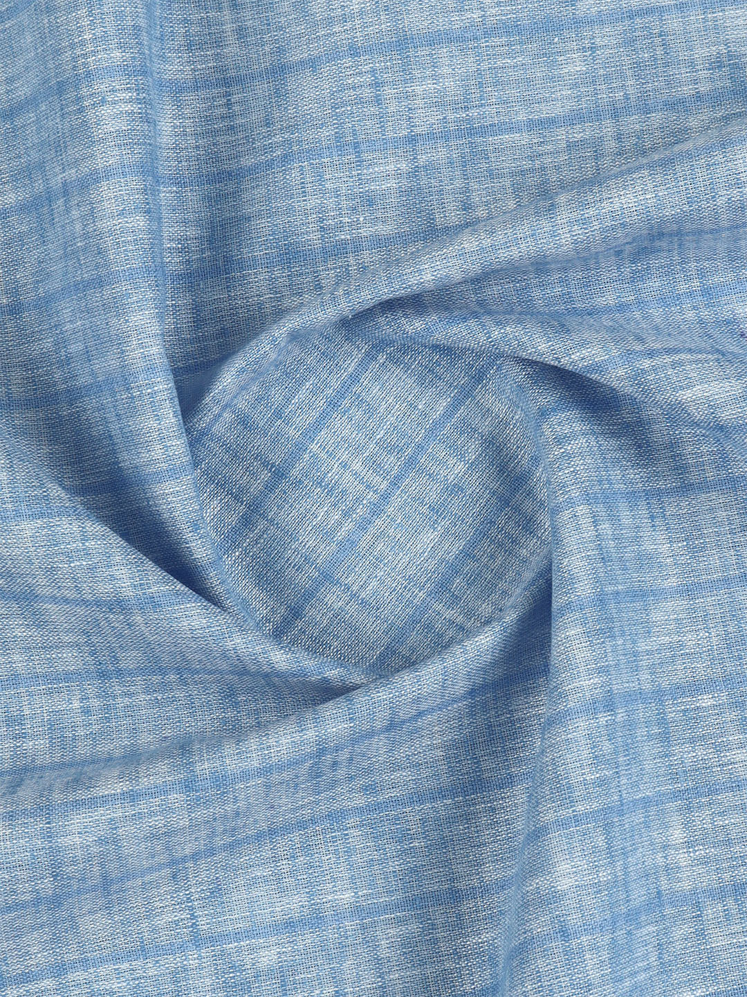 Cotton Rich Blue Striped Shirt Fabric High Style