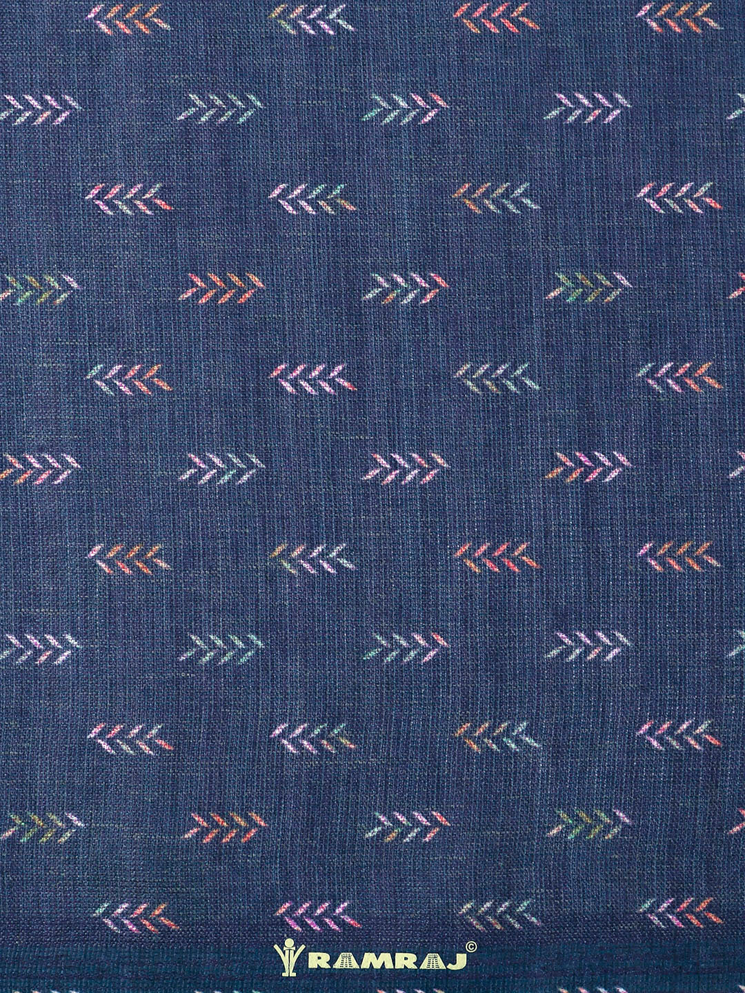 Cotton Navy Colour Printed Shirting Fabric Galaxy Art