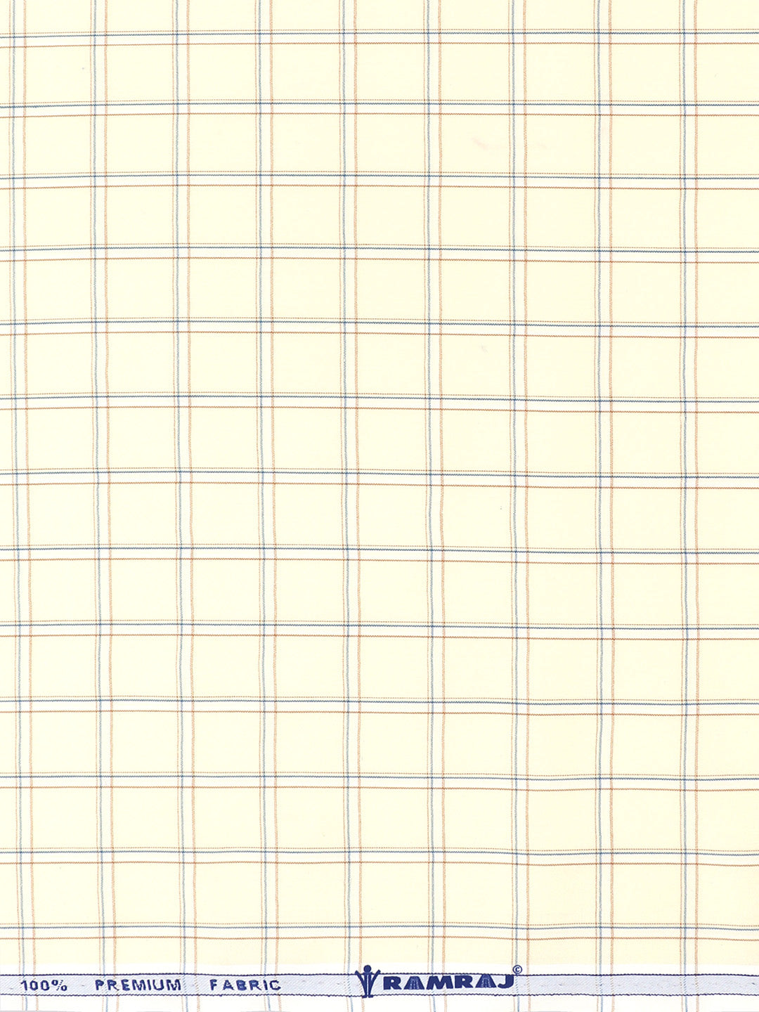 Mens Cotton Rich Yellow Checked Shirting Fabric High Style