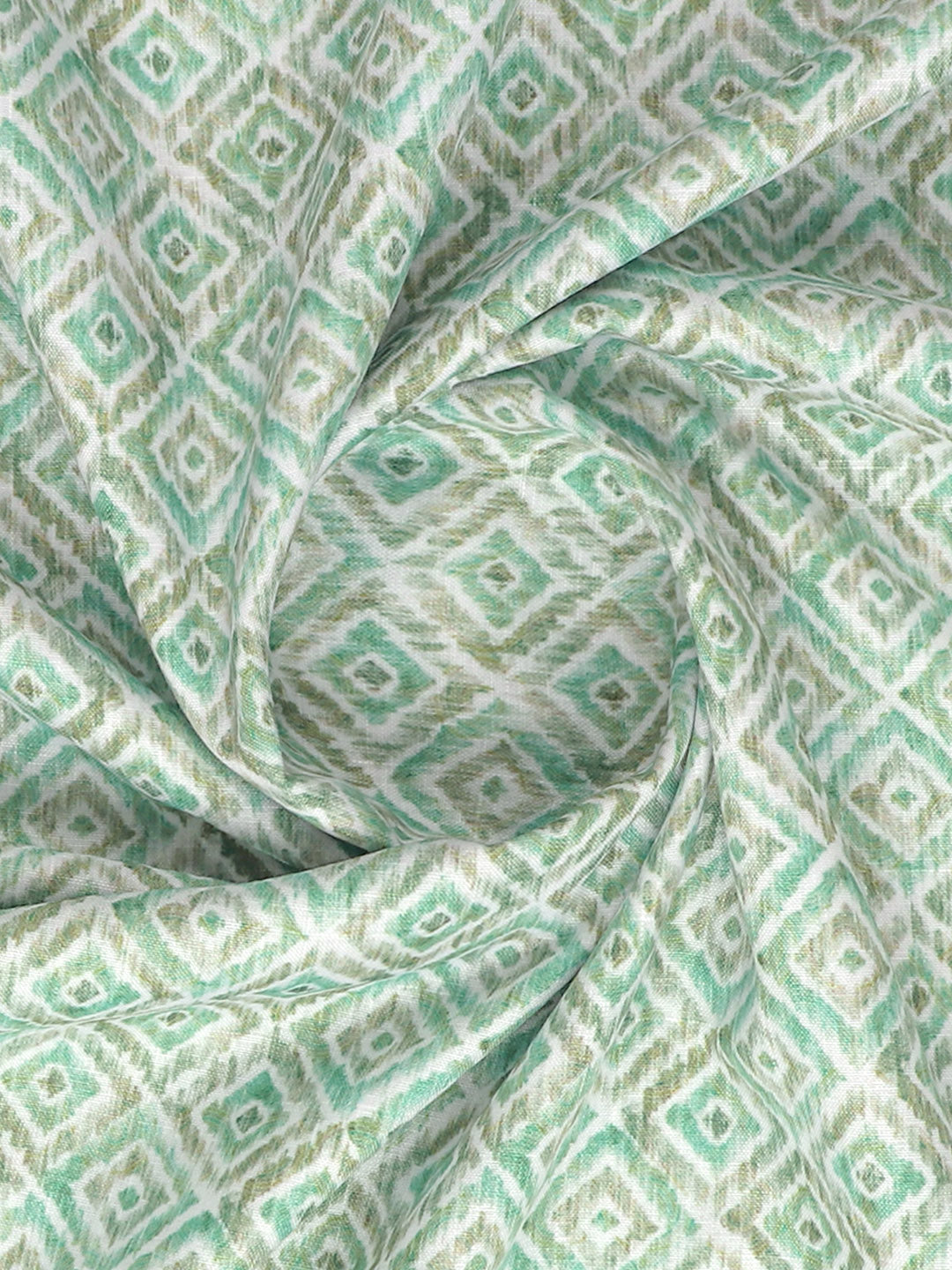 Cotton Printed Kurtha Fabric Green Hanhai