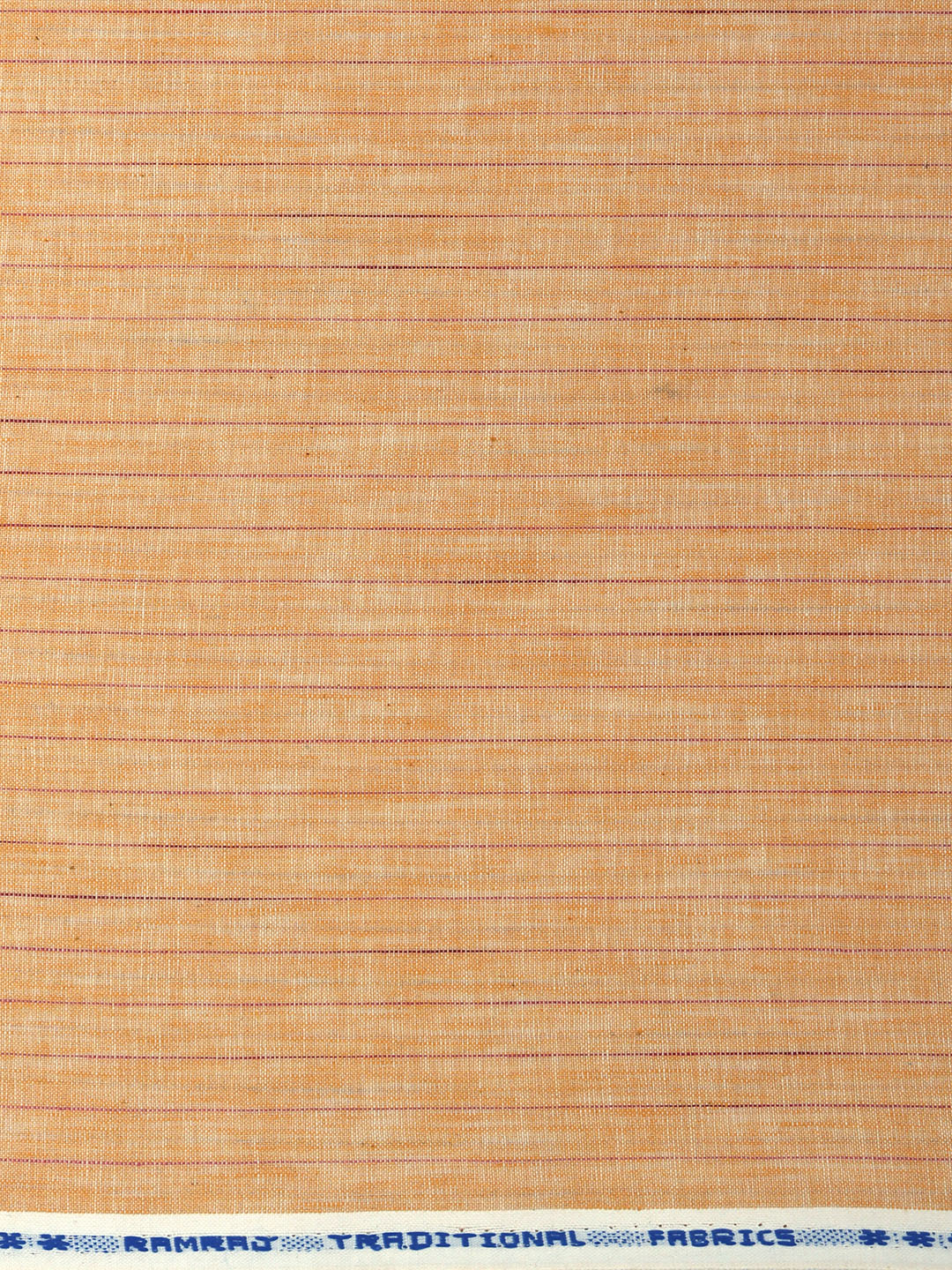 Men Cotton Rich Striped Shirt Fabric Orange High Style