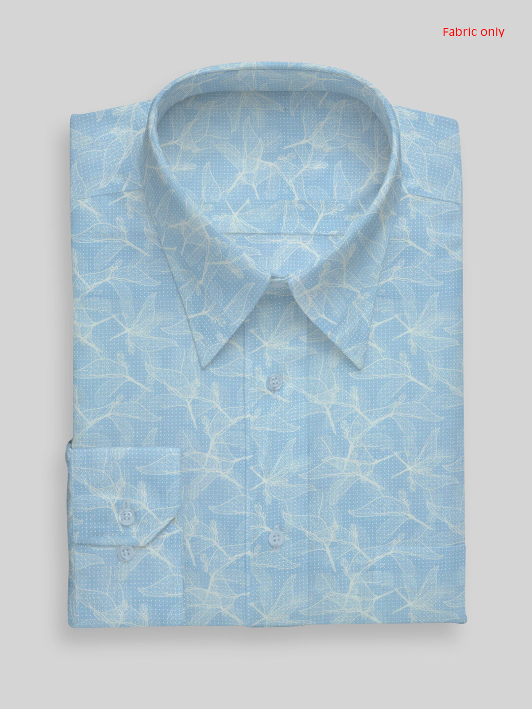 Men Cotton Blend Printed Shirt Fabric Blue Rolex Print