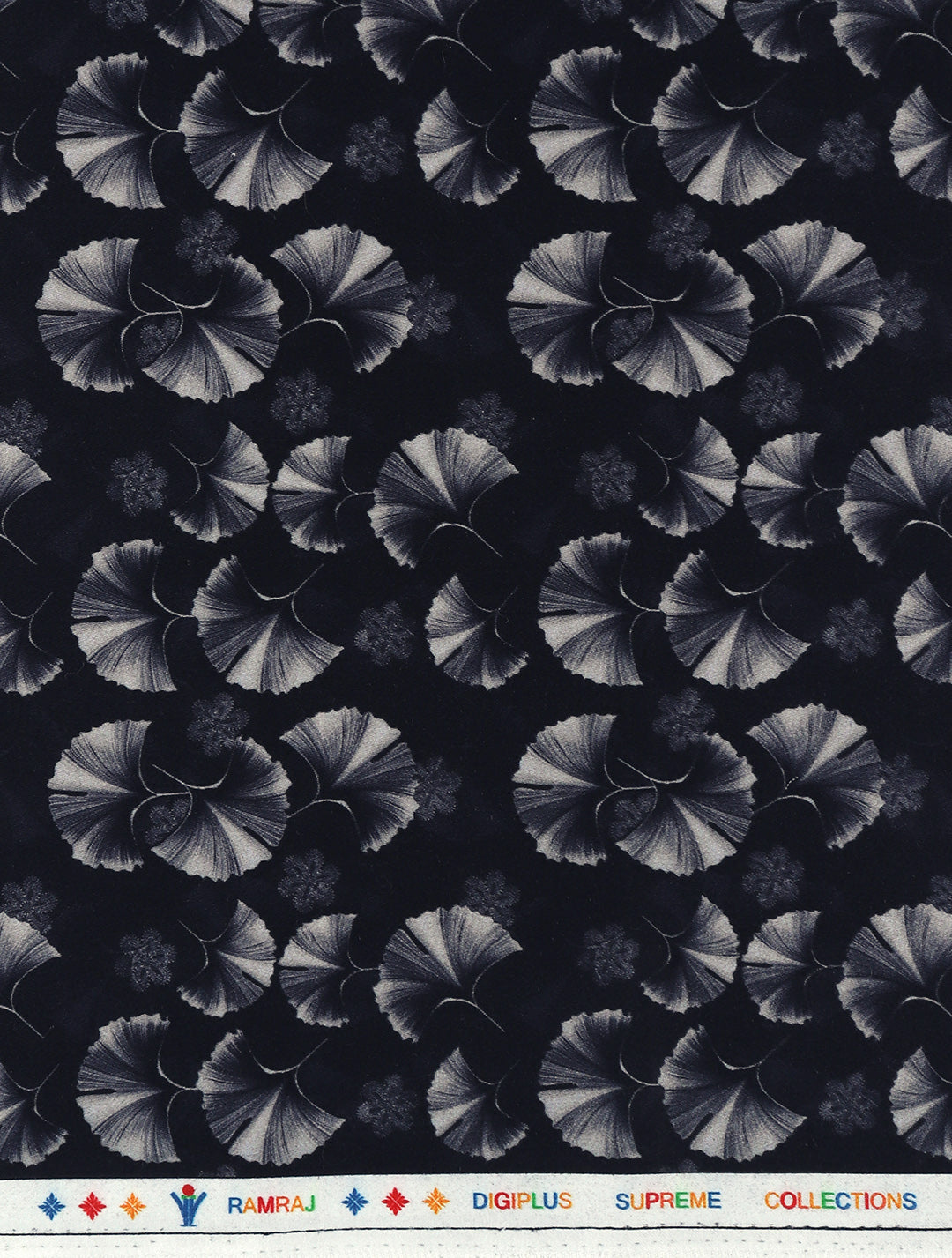 Men Cotton Blend Printed Shirt Fabric Navy with Grey Rolex Print