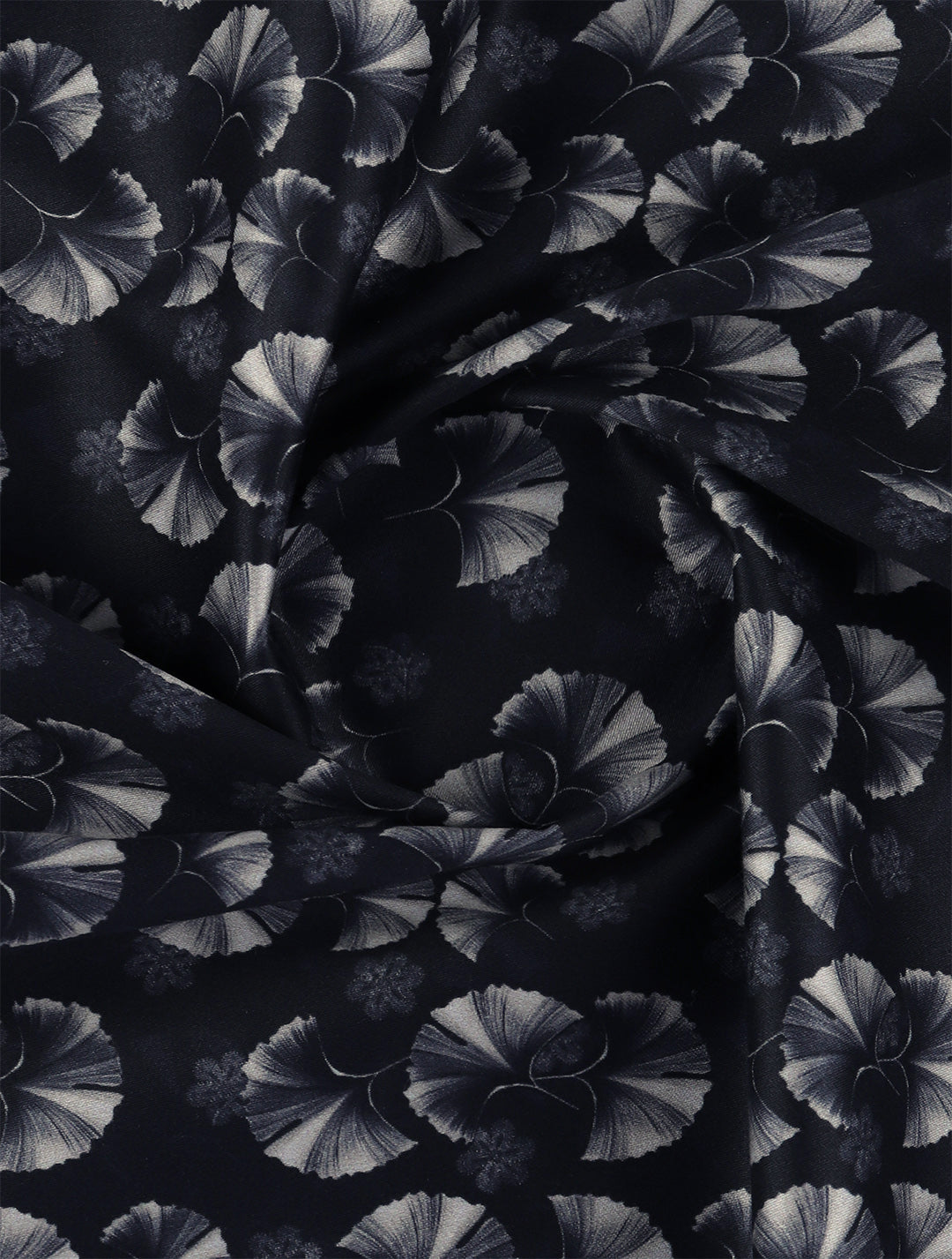 Men Cotton Blend Printed Shirt Fabric Navy with Grey Rolex Print