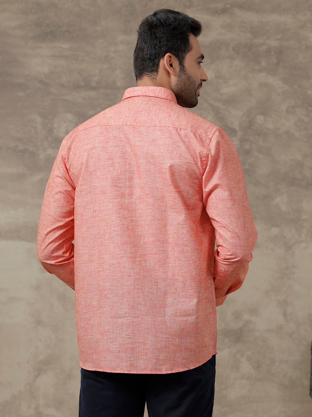 Men Cotton Rich Shirt Red T39 TO4