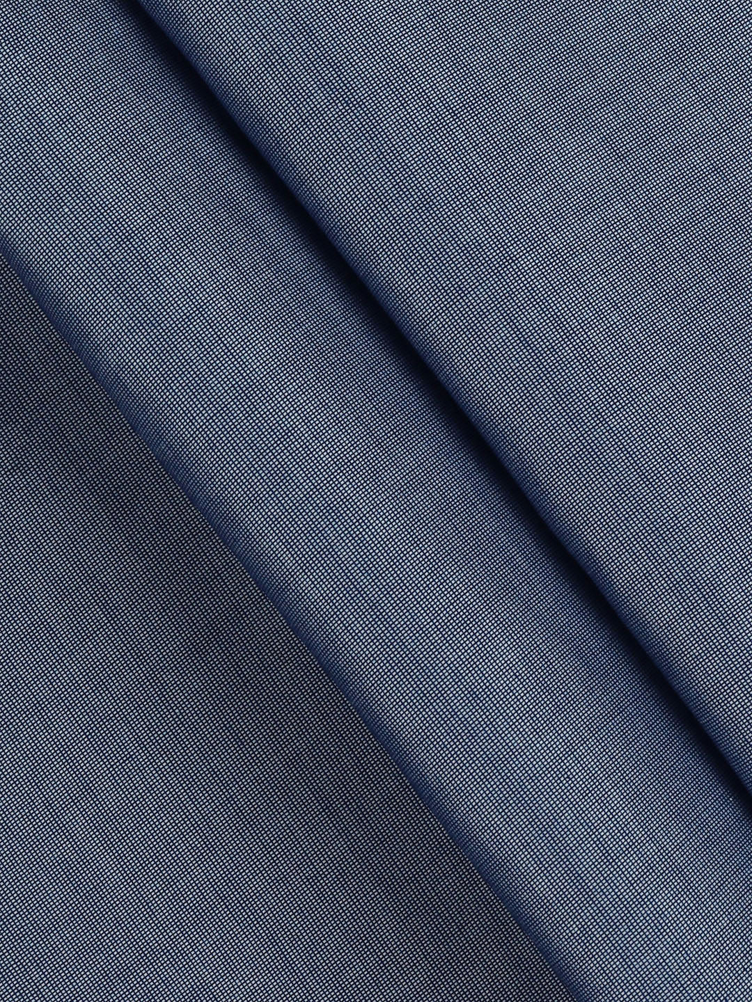 Men's 100% Supima Cotton Blue Plain Shirt Fabric Jaguar