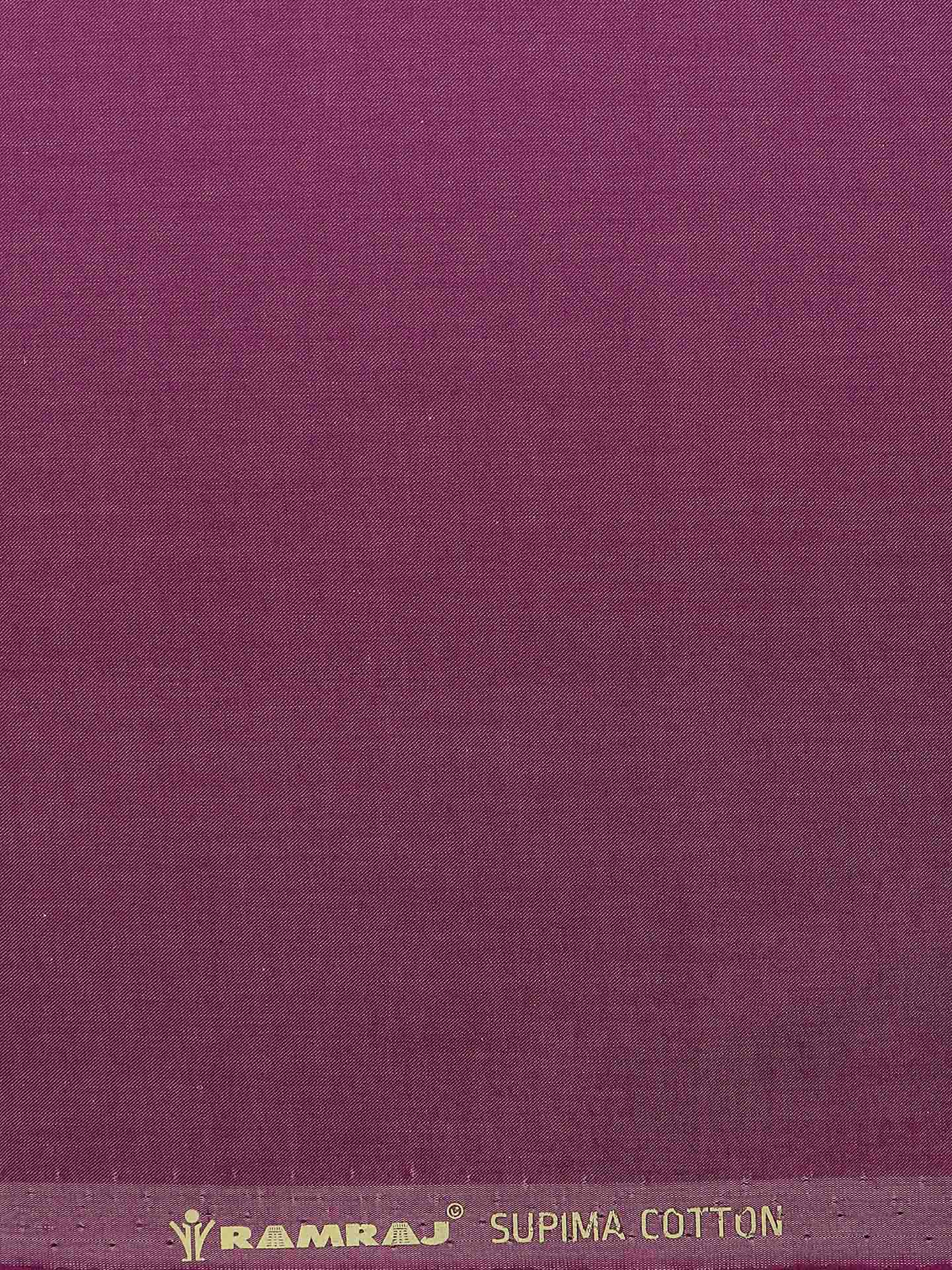 Cotton Purple Colour Plain Shirt Fabric Hummer-Zoom view