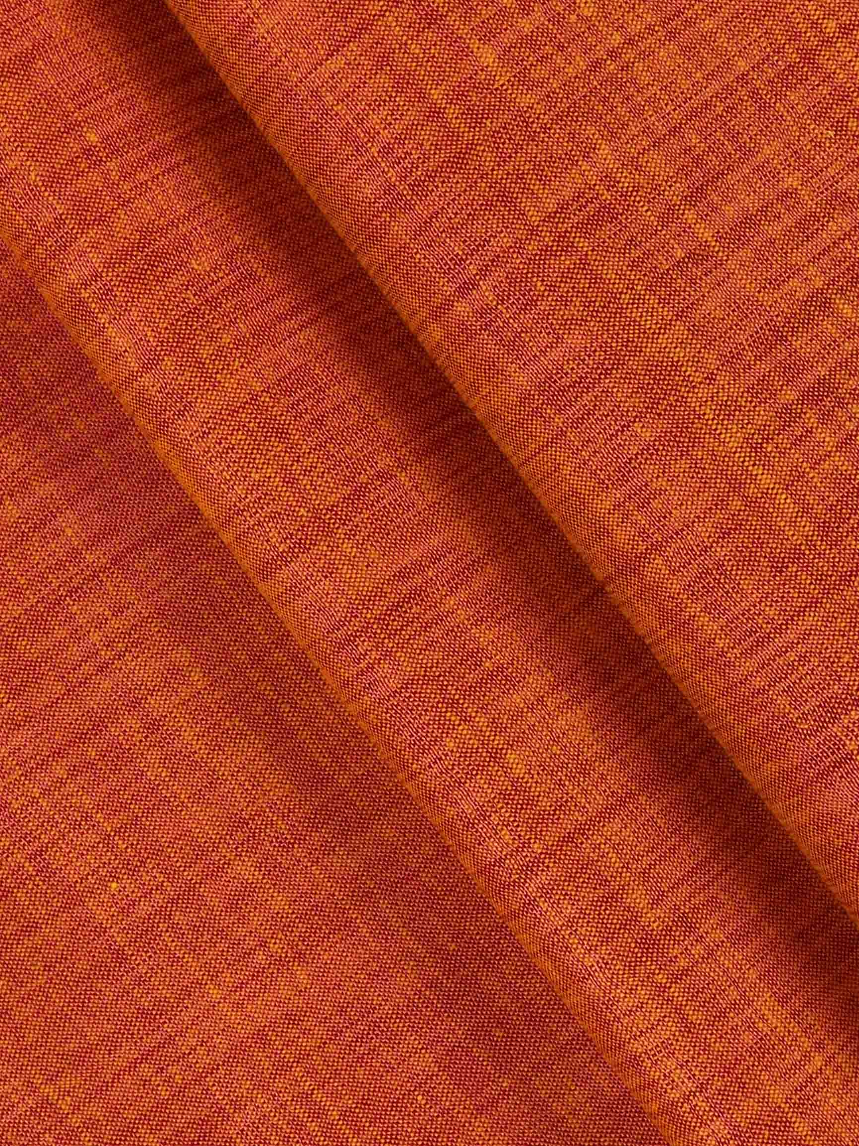 Cotton Rich Orange Self Design Shirt Fabric Infinity