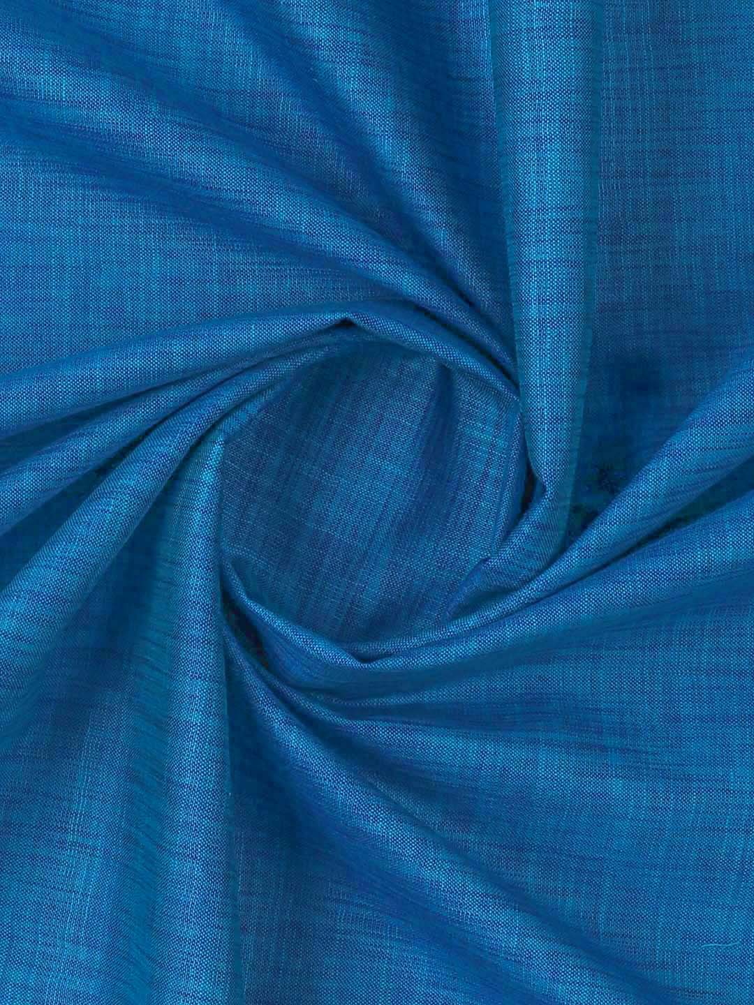 Cotton Rich Blue Plain Shirt Fabric Infinity