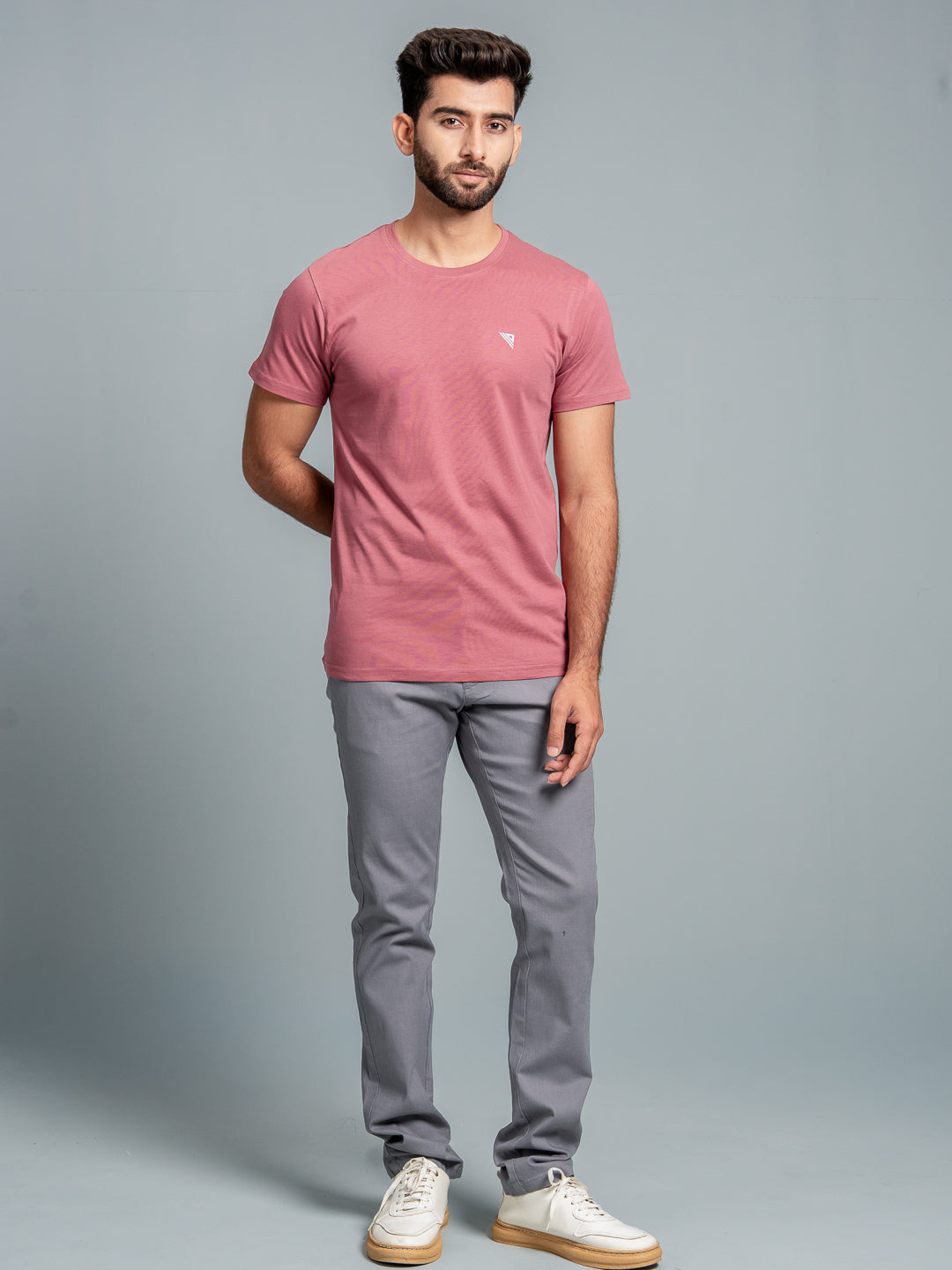 Men 100% Cotton Smart Fit Expert Tee Rouge ET23