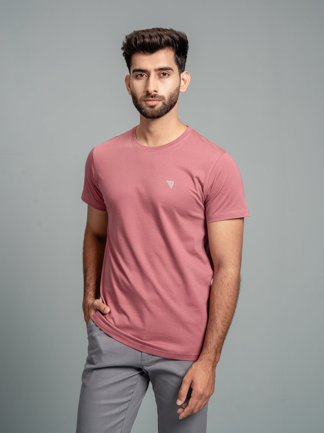 Men 100% Cotton Smart Fit Expert Tee Rouge ET23