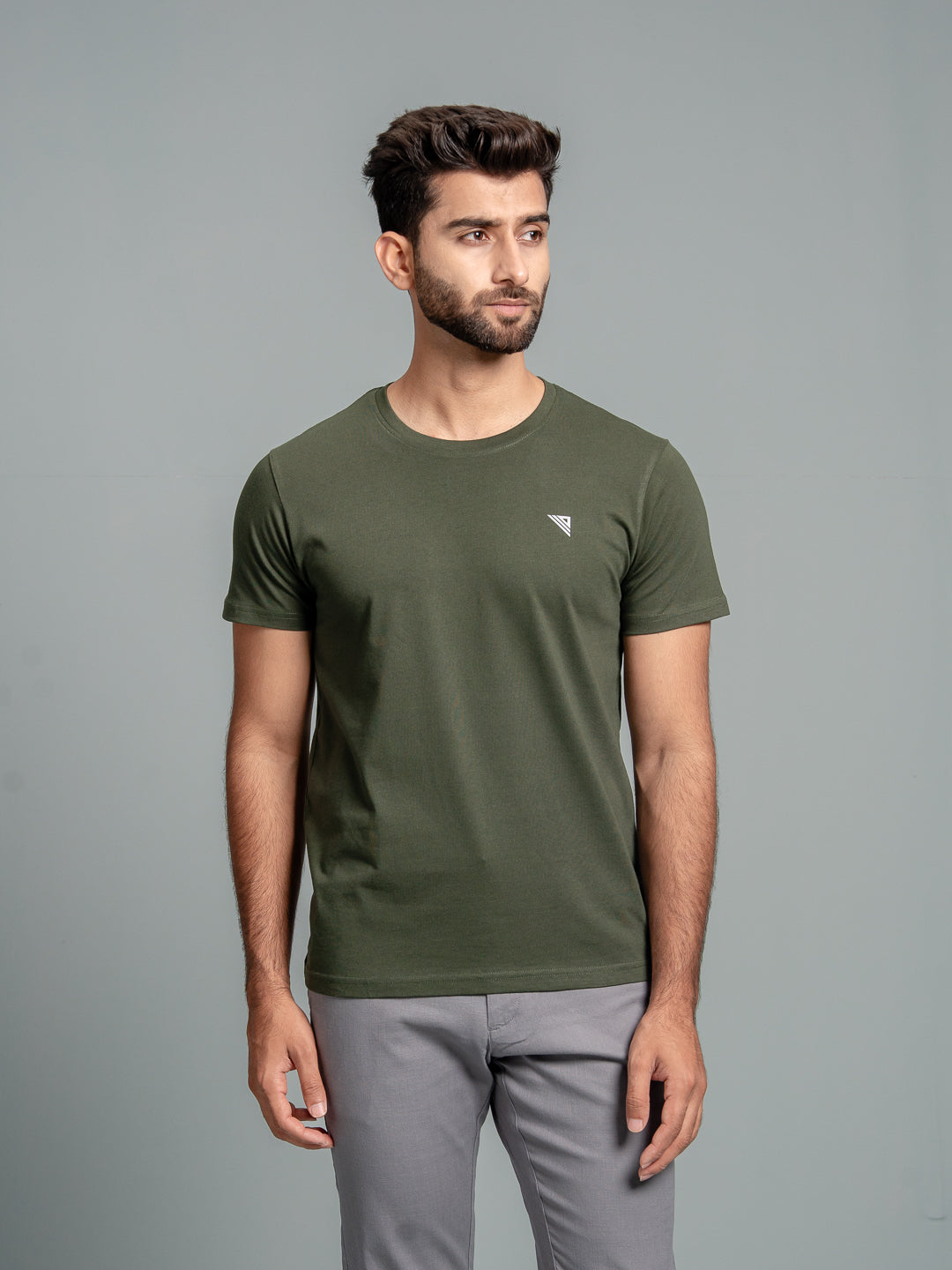 Men 100% Cotton Smart Fit Expert Tee Hunter Green ET5