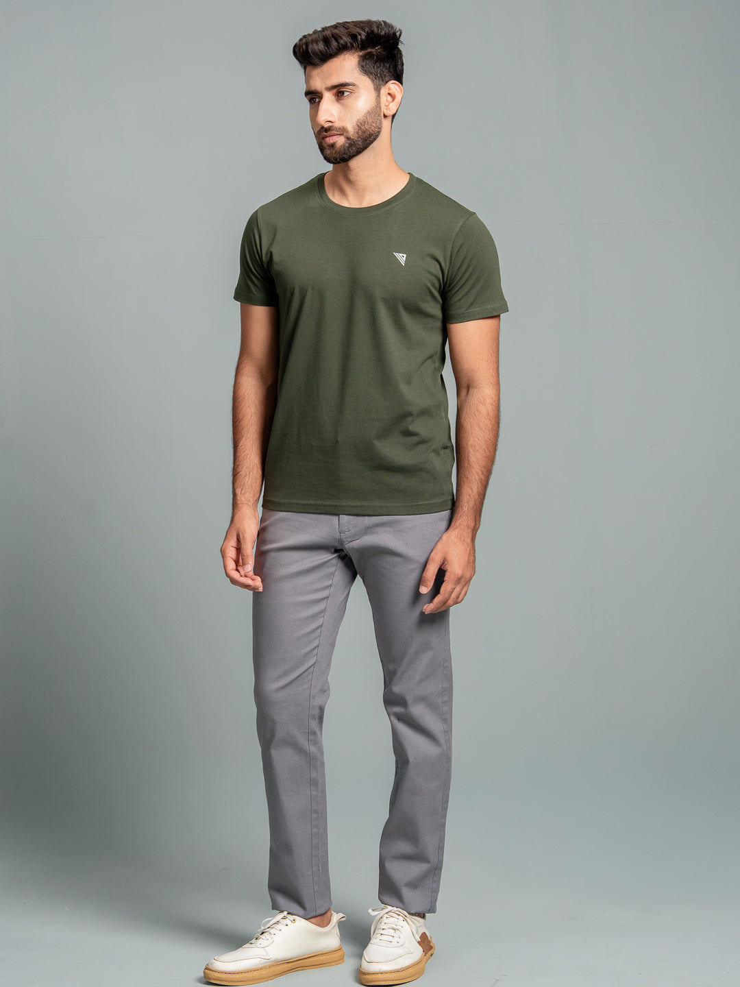 Men 100% Cotton Smart Fit Expert Tee Hunter Green ET5