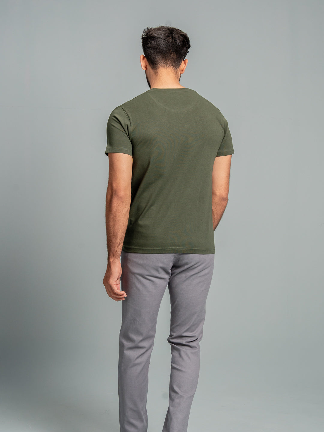 Men 100% Cotton Smart Fit Expert Tee Hunter Green ET5
