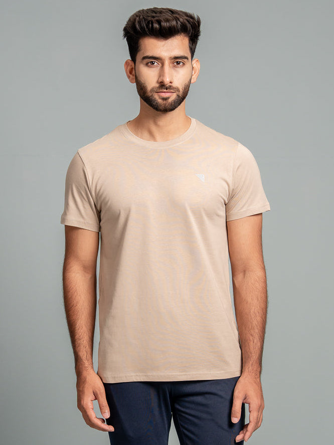 Men 100% Cotton Smart Fit Expert Tee Royal Beige ET24